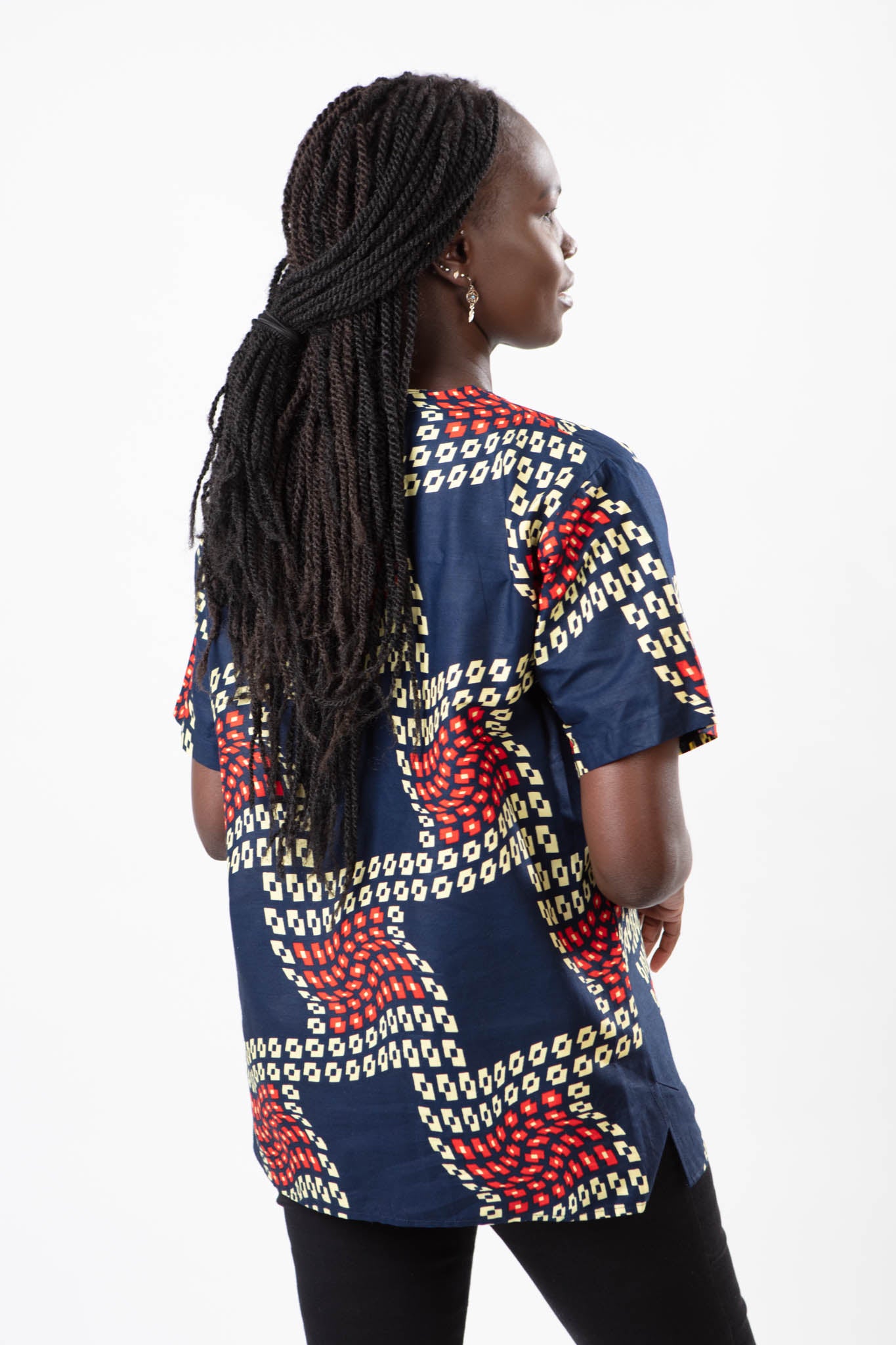 AFRICAN PRINT UNISEX WAVY TILES TOP