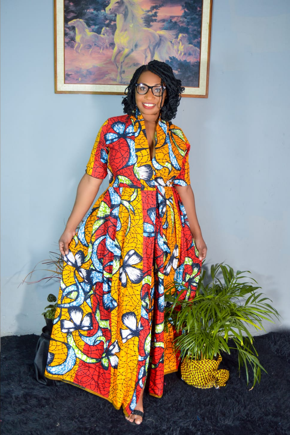 African Print Ladies Ankara Maxi Dress