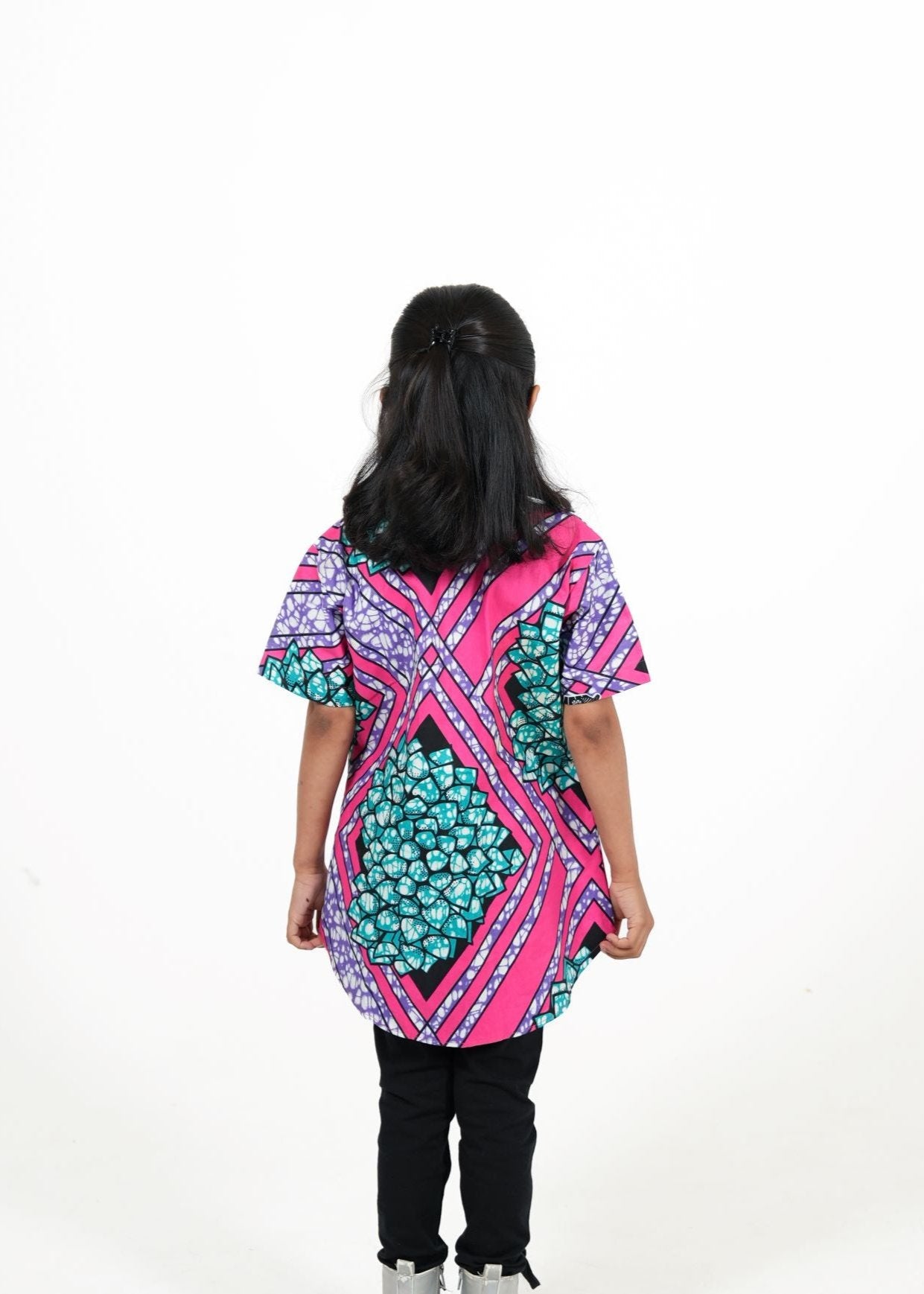 Bright Bloom  Kids' African Print Dress Top