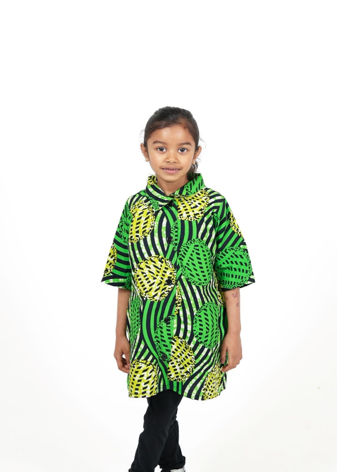 Ammy African Print Kids Shirt Dress