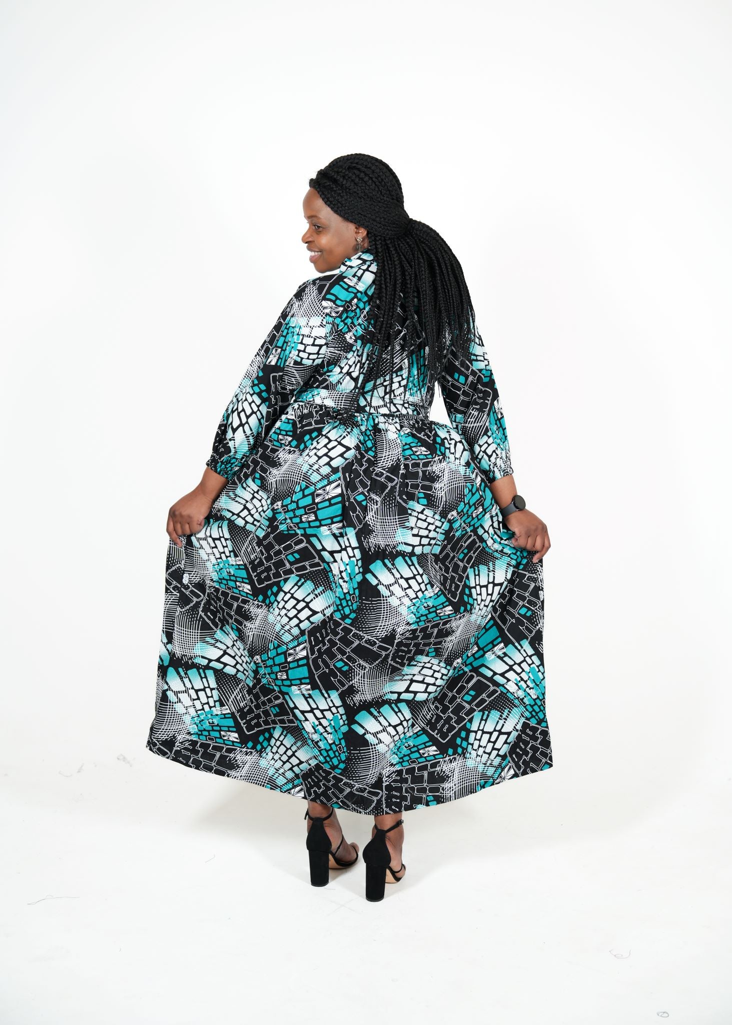 Mosa African Print Maxi Dress