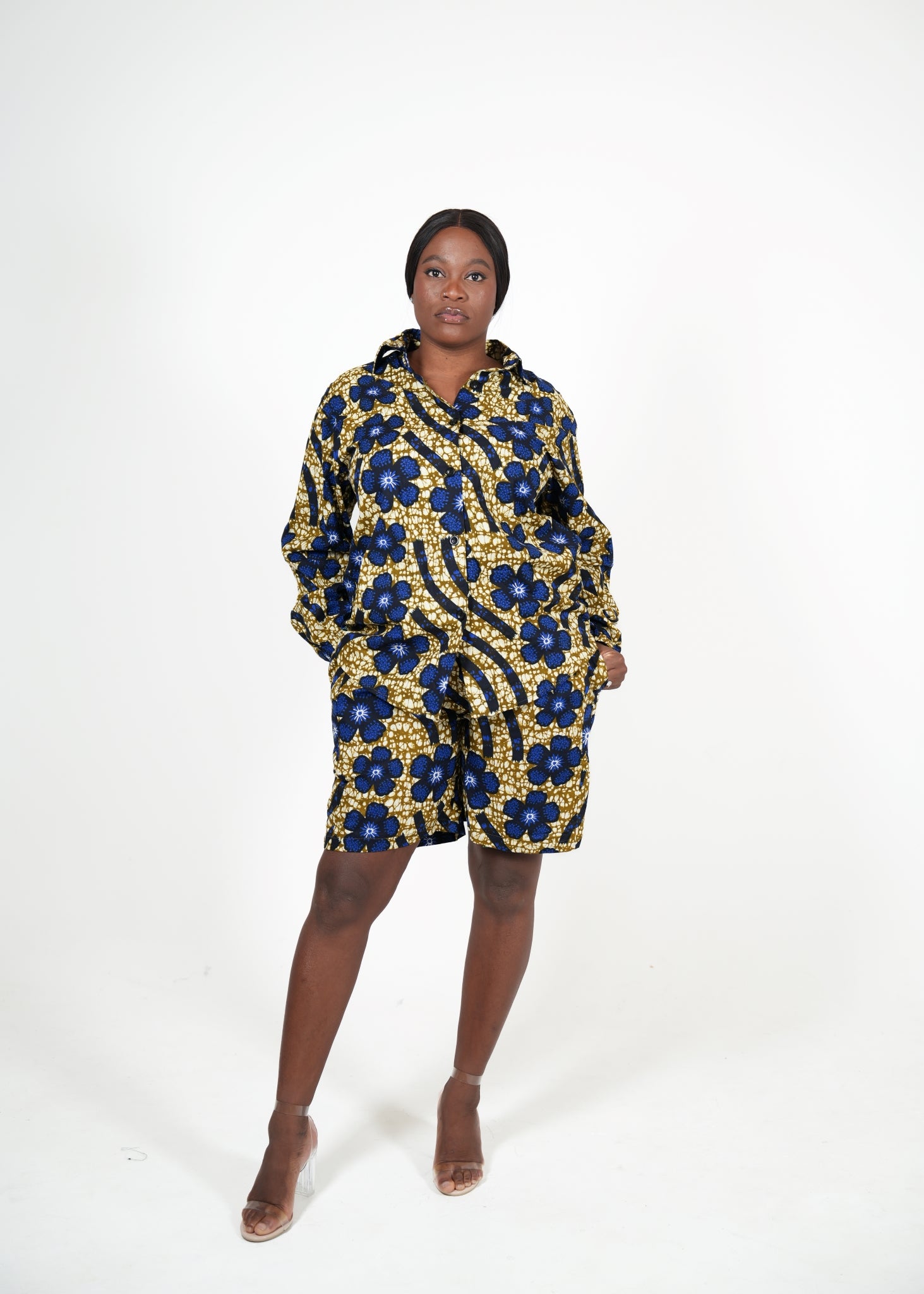 Magoo African Print Floral Short Set