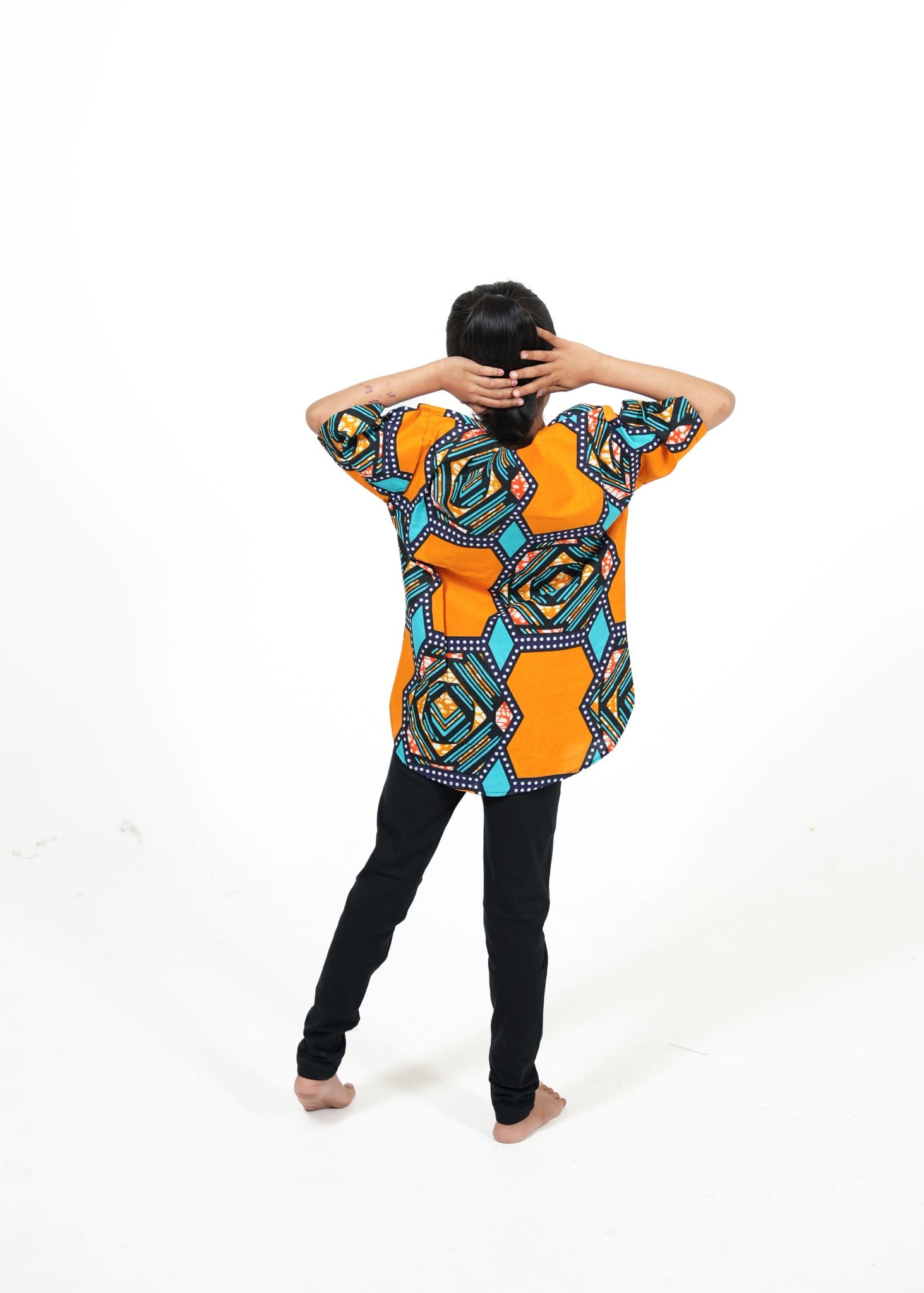 Kids' Vibrant African Print Unisex Shirt