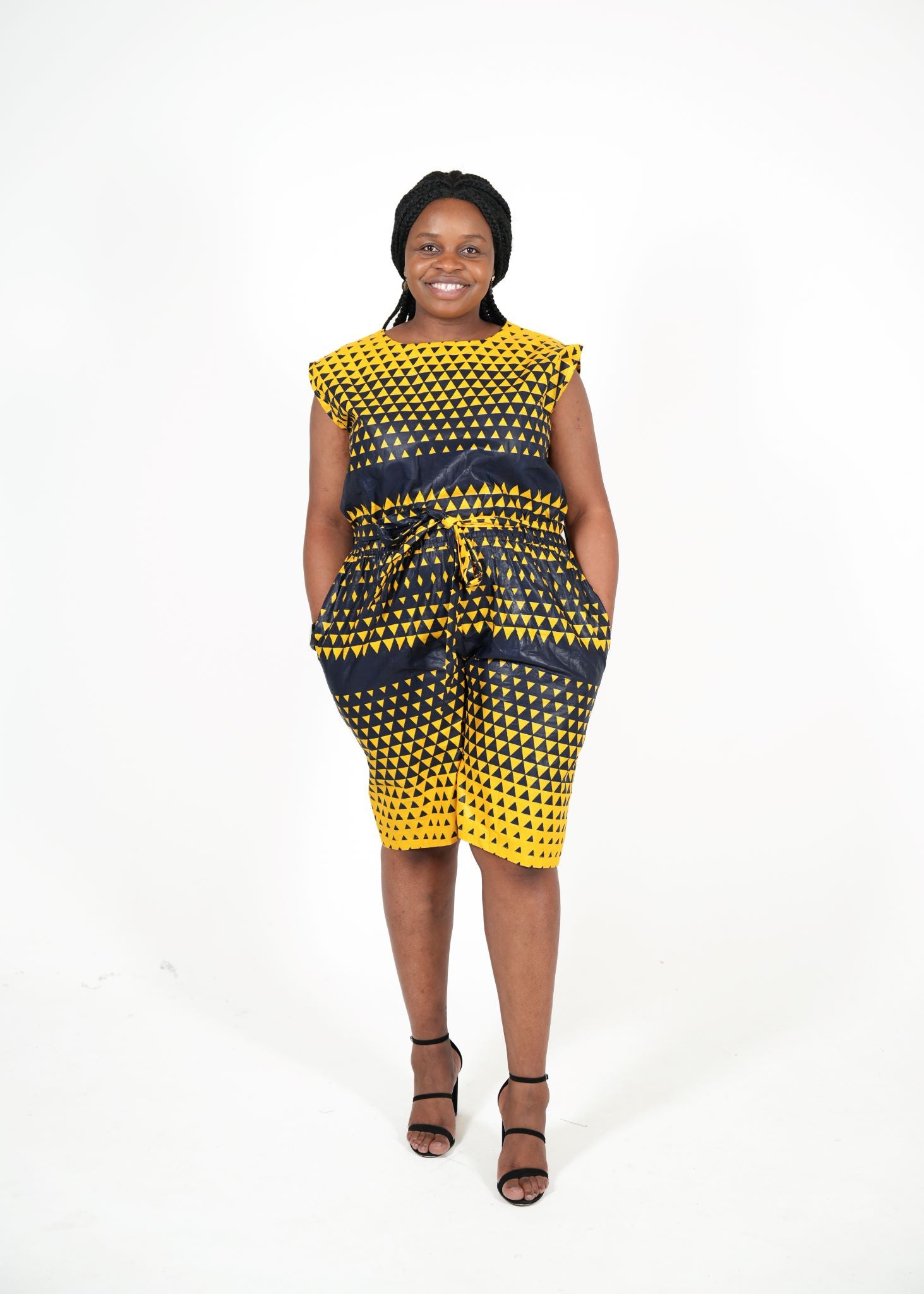 Women's Geometric African Print Jumpsuit