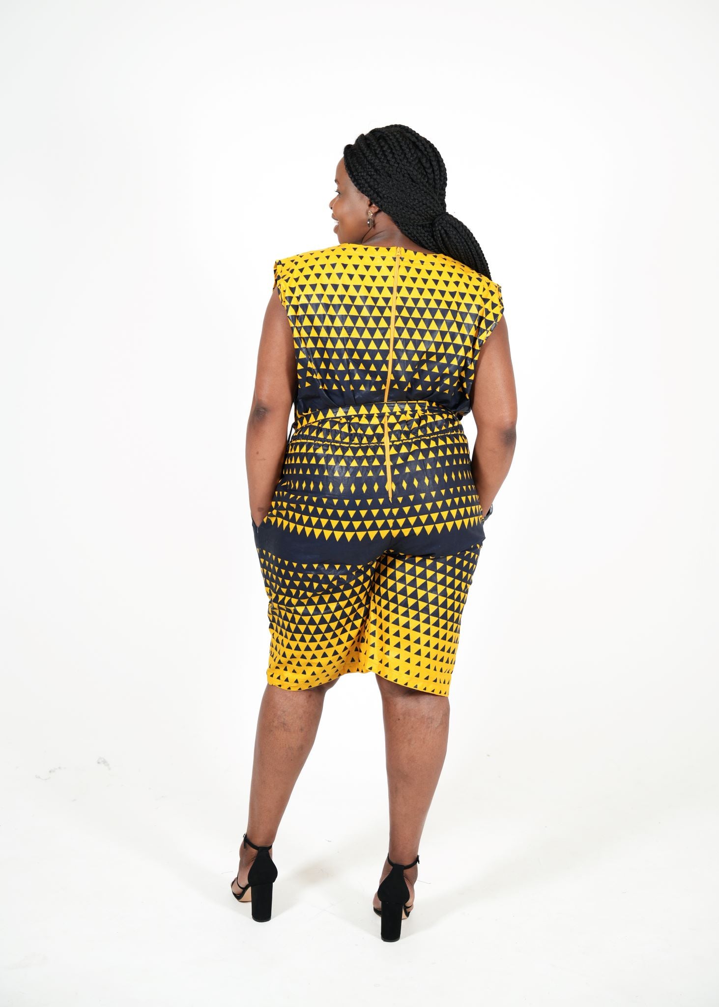 Women's Geometric African Print Jumpsuit