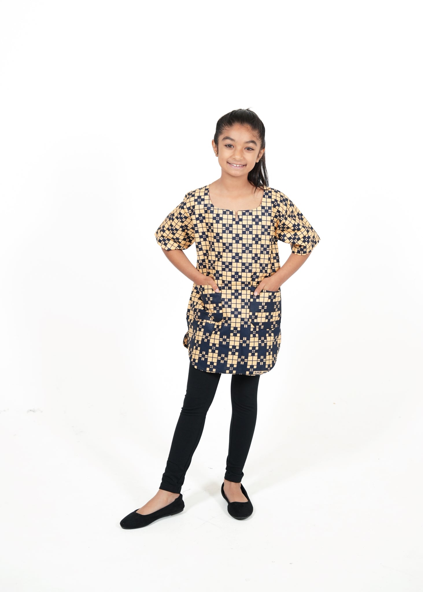 Mia African Print Kids Shirt with Pockets