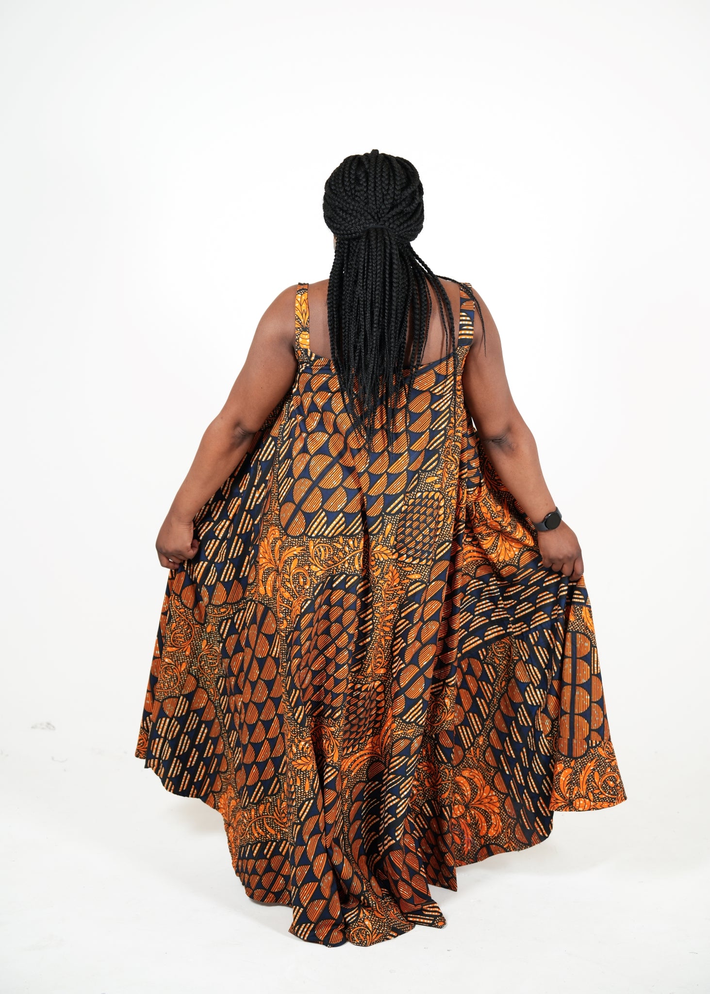 Amber Flow African Print Maxi Dress