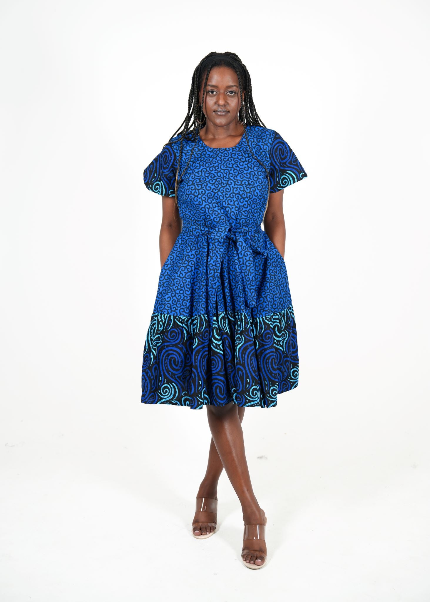 African Print Oceanic Bliss Dress