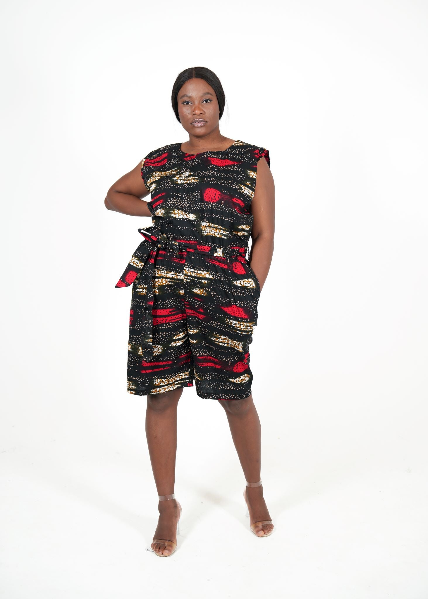 African Print Dashi Jumpsuit