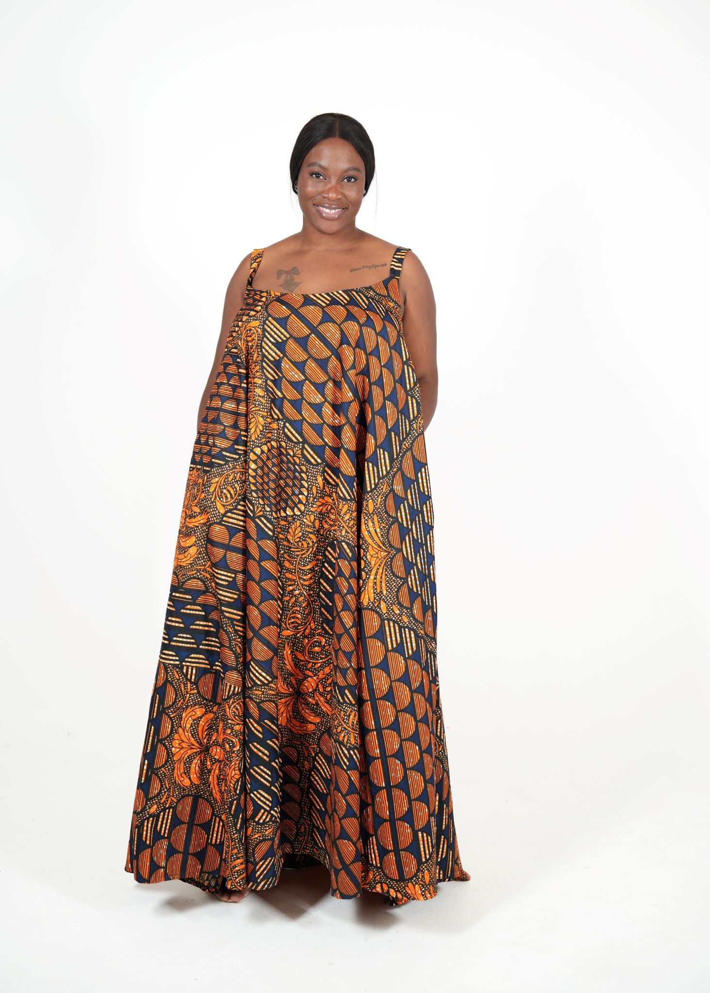 African Print Sunlit Maxi Dress