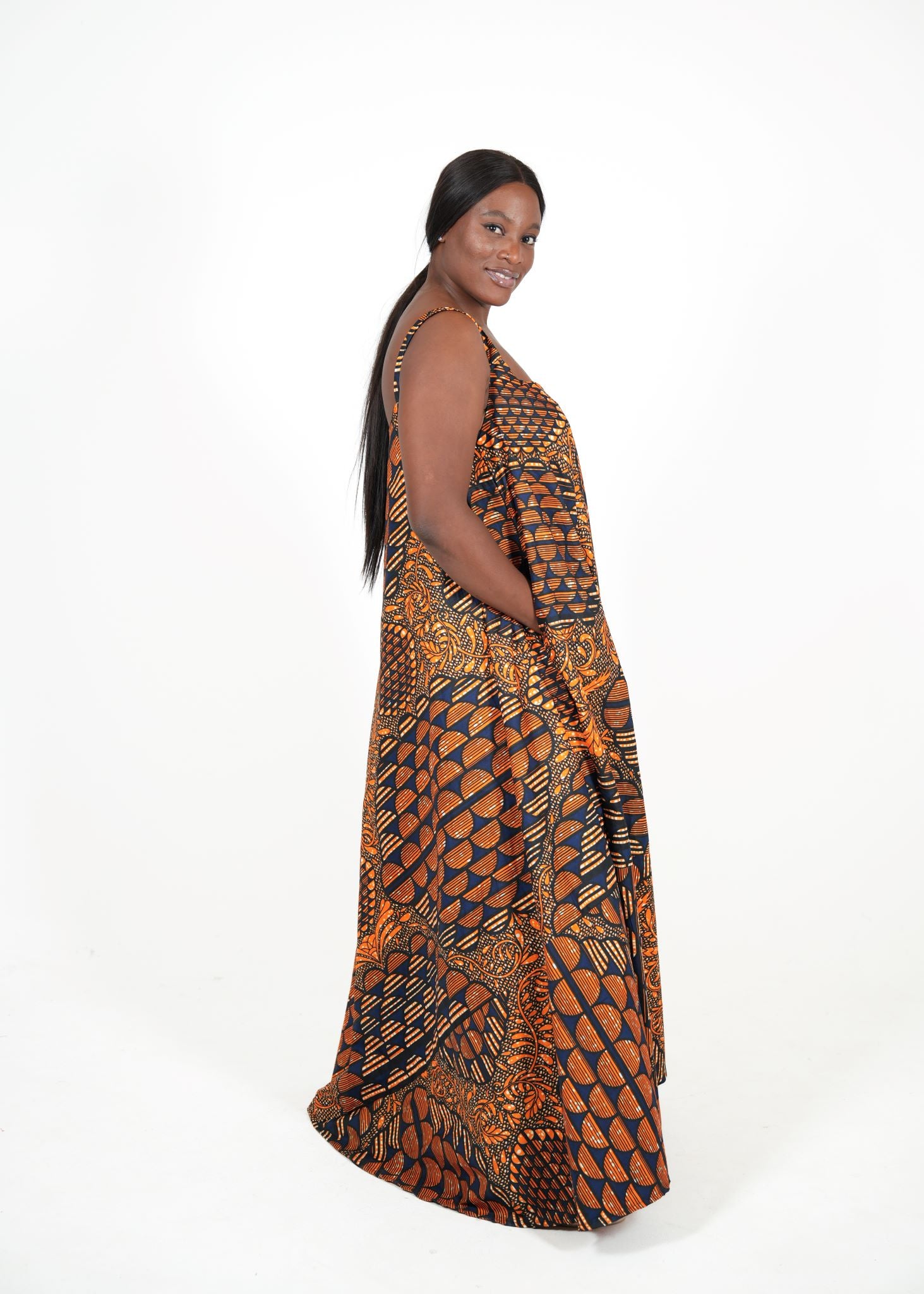 African Print Sunlit Maxi Dress