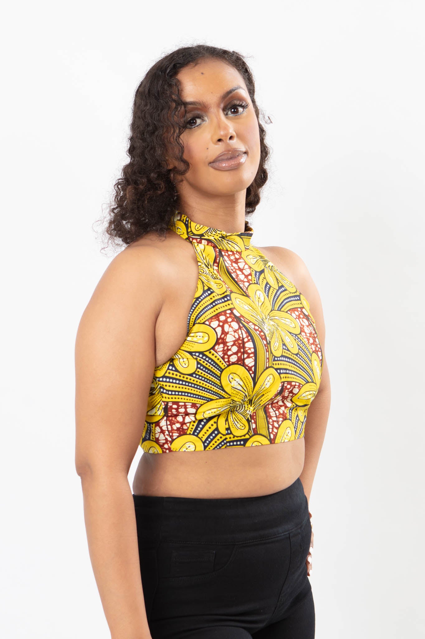 AFRICAN PRINT LADIES SARONG CROP TOP