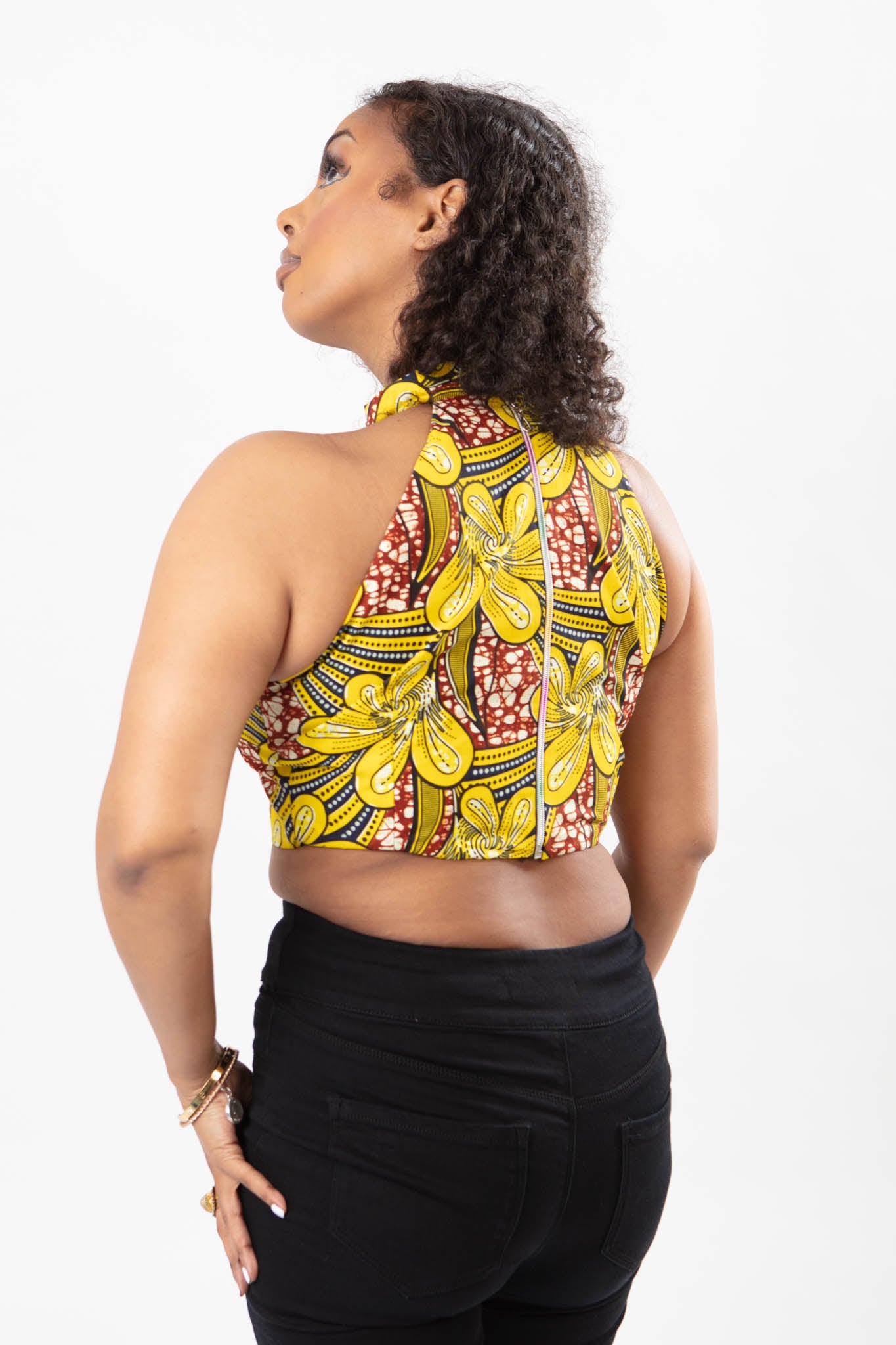 AFRICAN PRINT LADIES SARONG CROP TOP