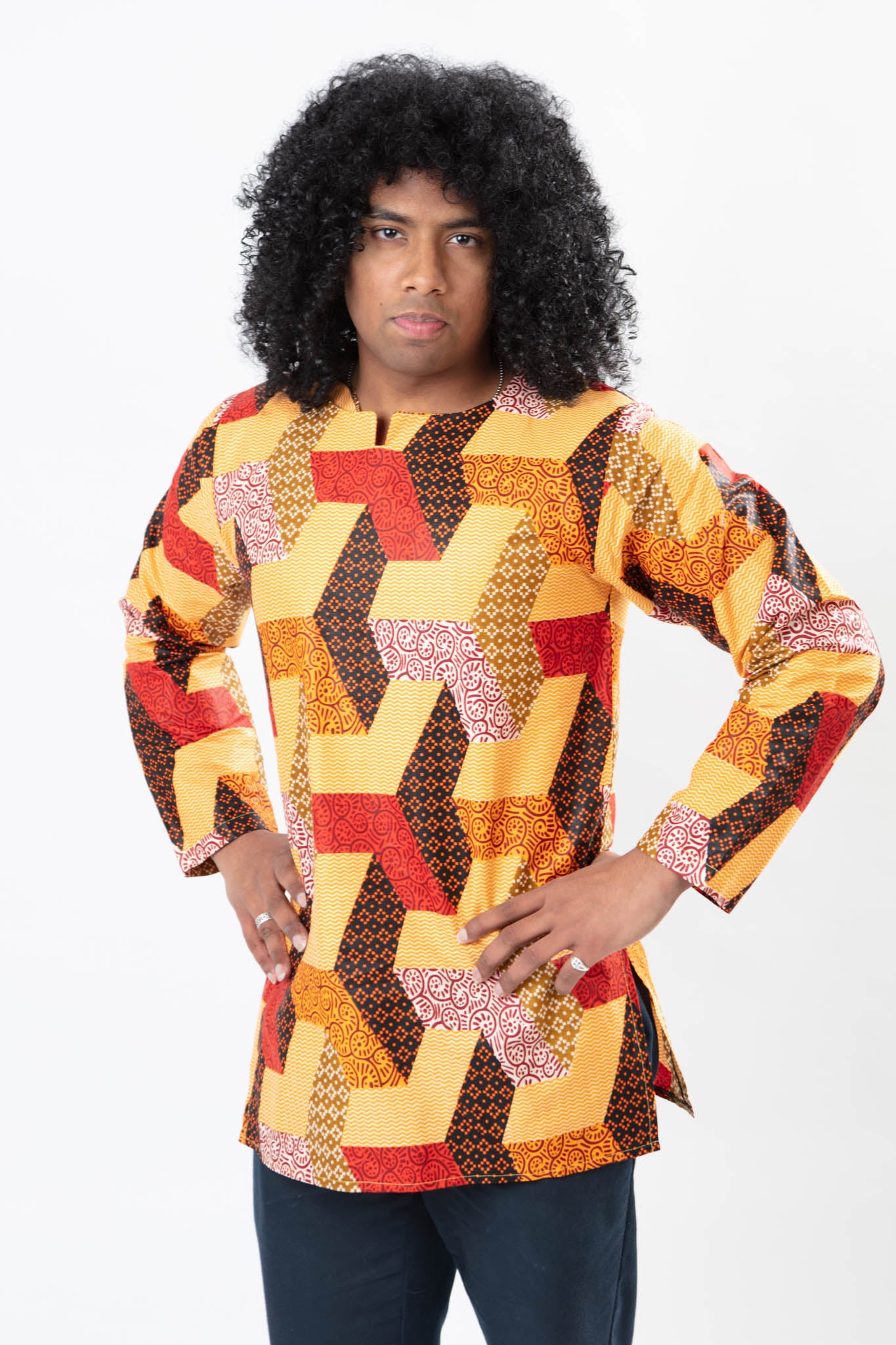 AFRICAN PRINT UNISEX TILE SHIRT