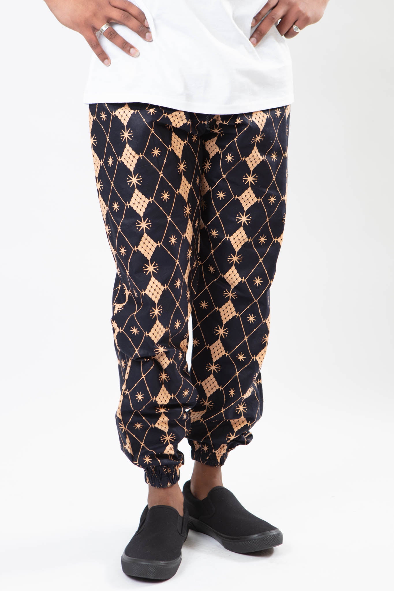 TEGA ELASTIC AFRICAN PRINT MEN'S TROUSERS