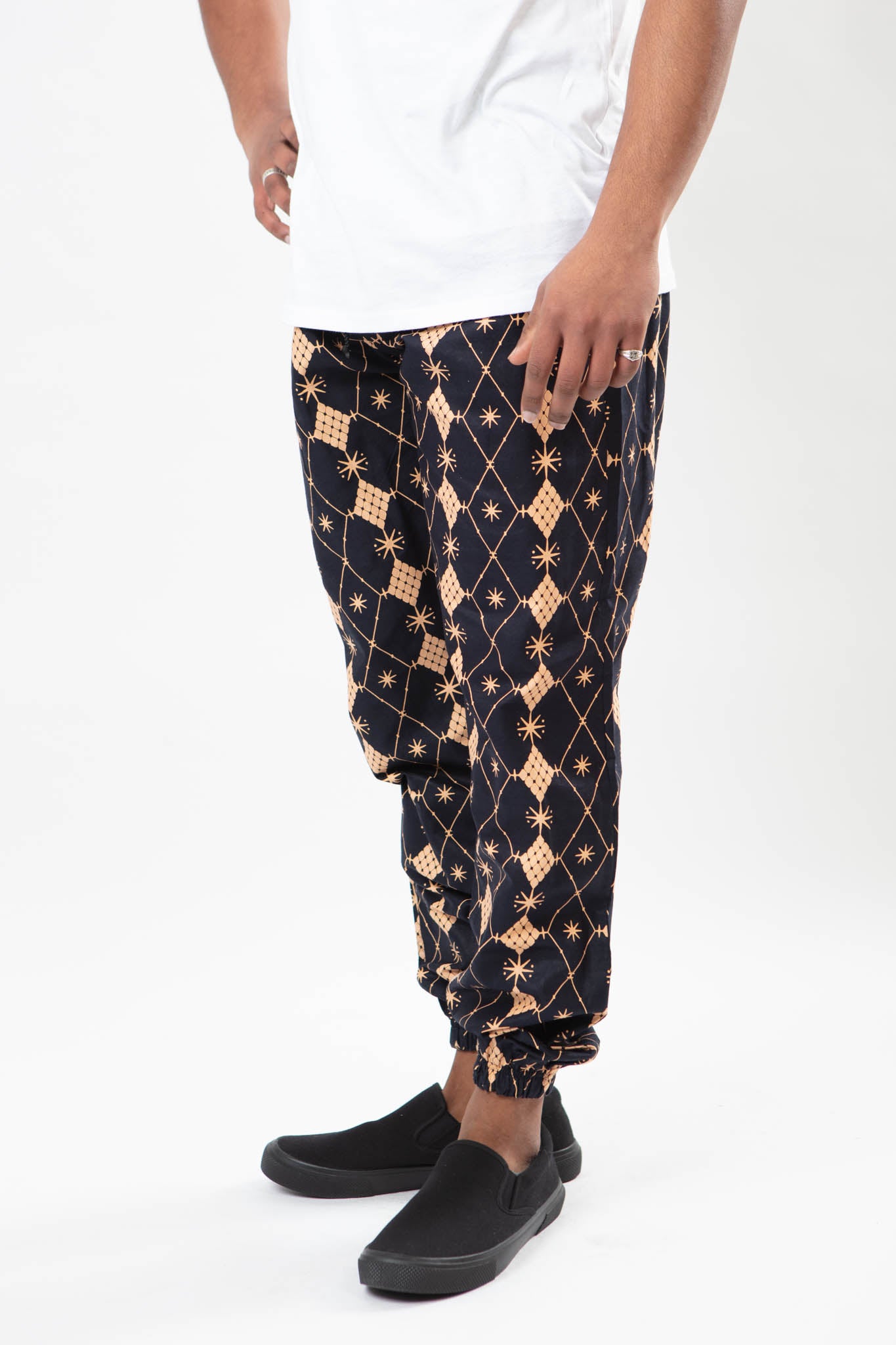 TEGA ELASTIC AFRICAN PRINT MEN'S TROUSERS