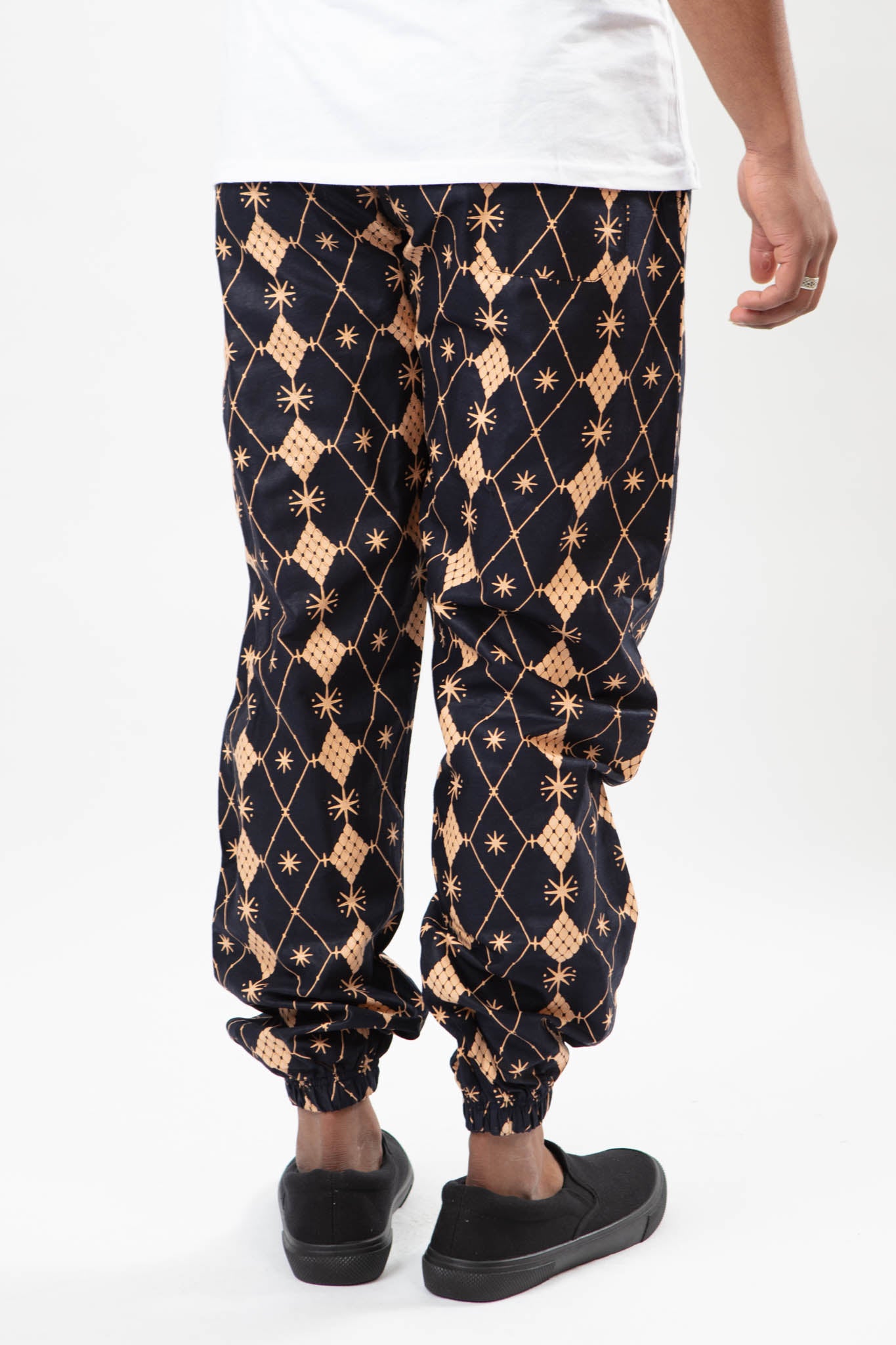 TEGA ELASTIC AFRICAN PRINT MEN'S TROUSERS