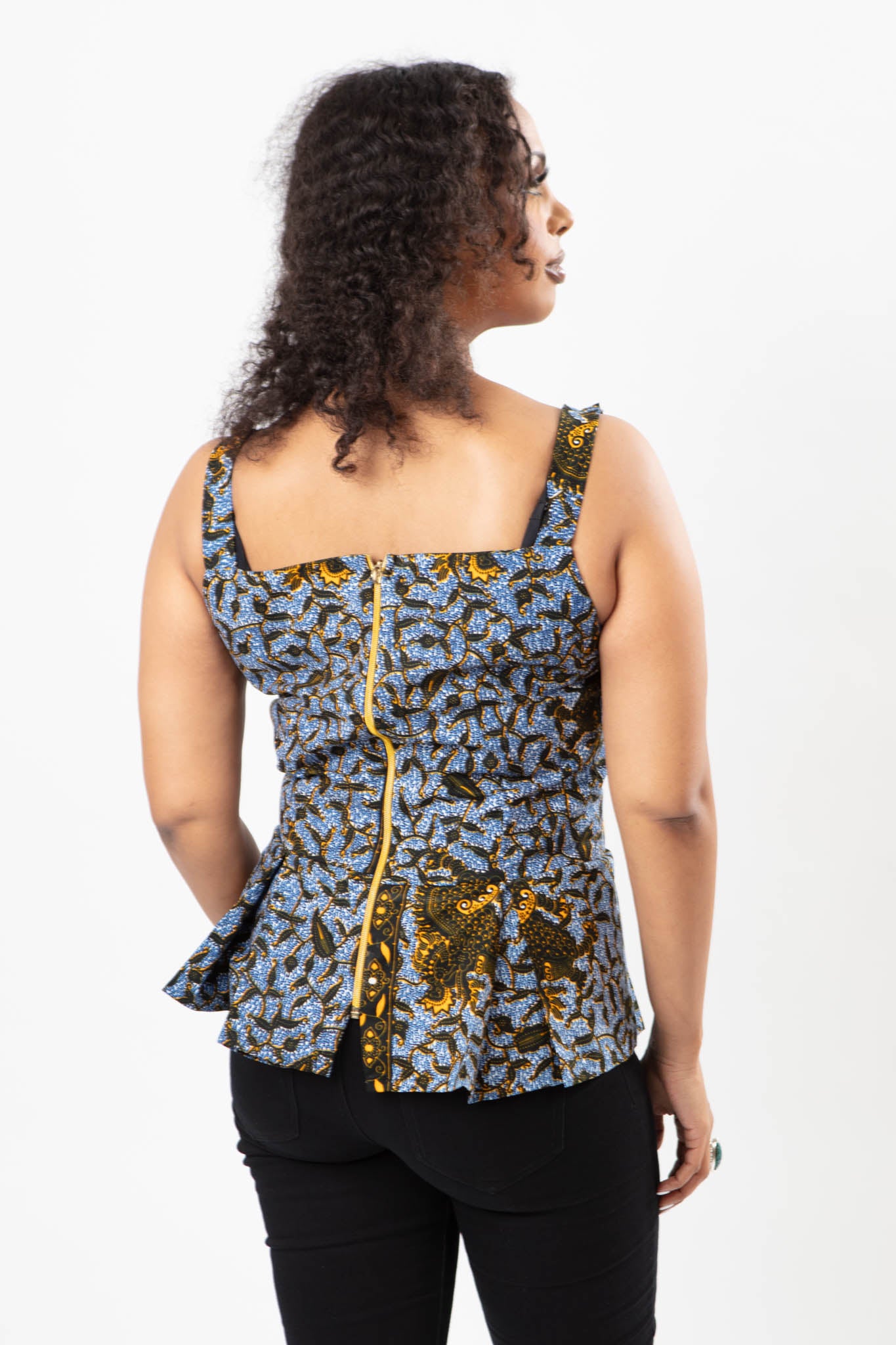 African Print Flower Climber Ladies Top