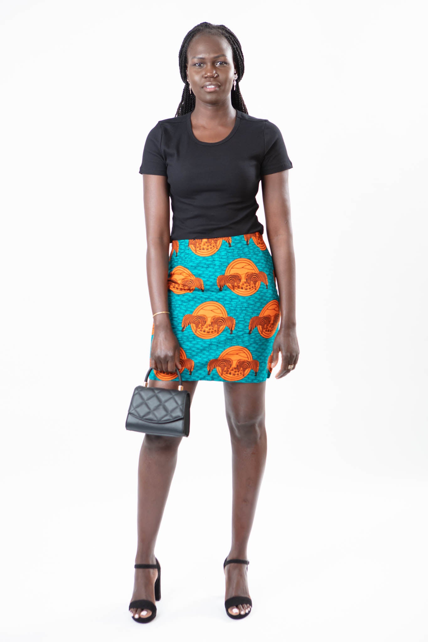 AFRICAN PRINT LADIES ZEBRA SKIRT