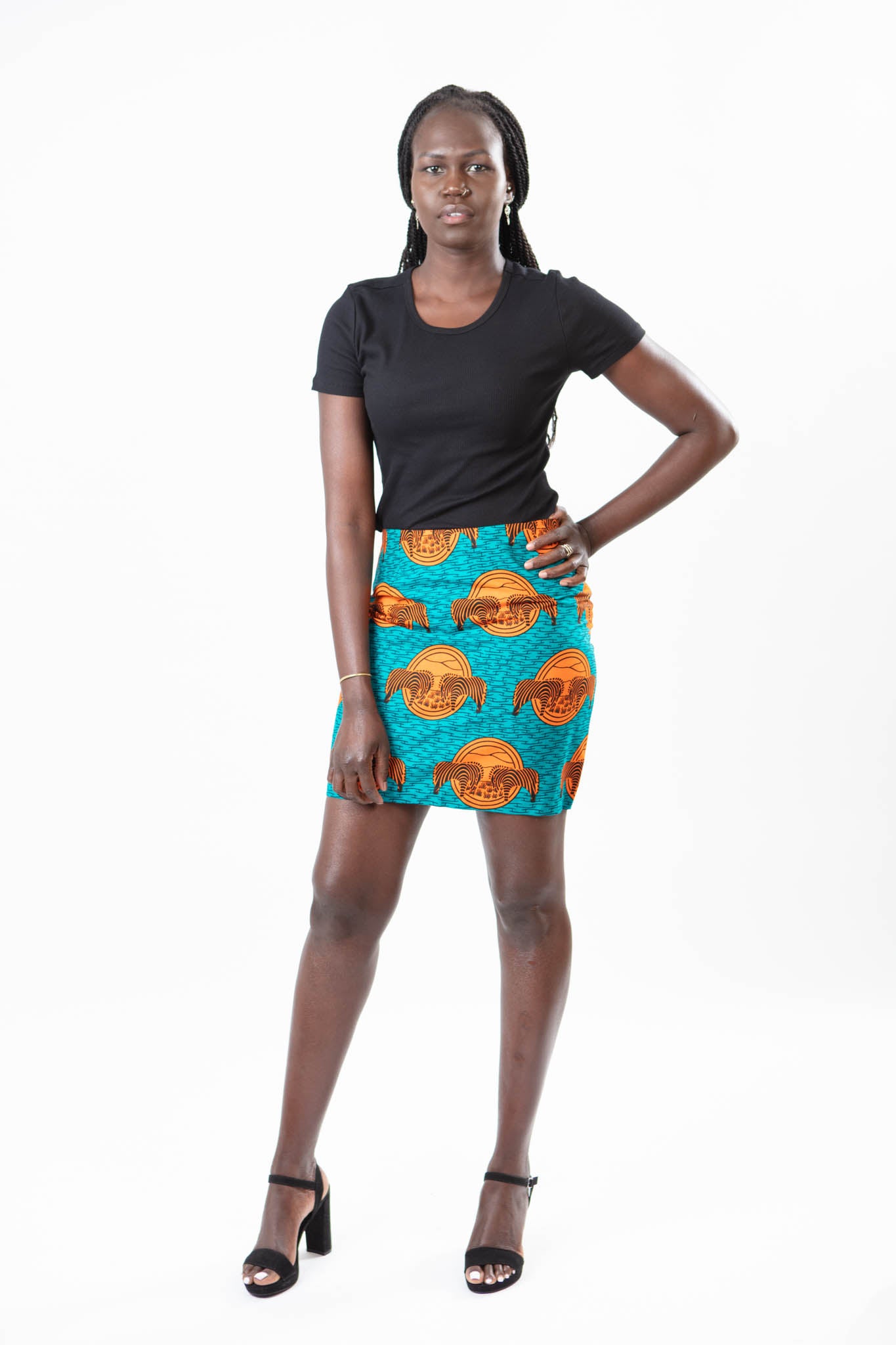 AFRICAN PRINT LADIES ZEBRA SKIRT