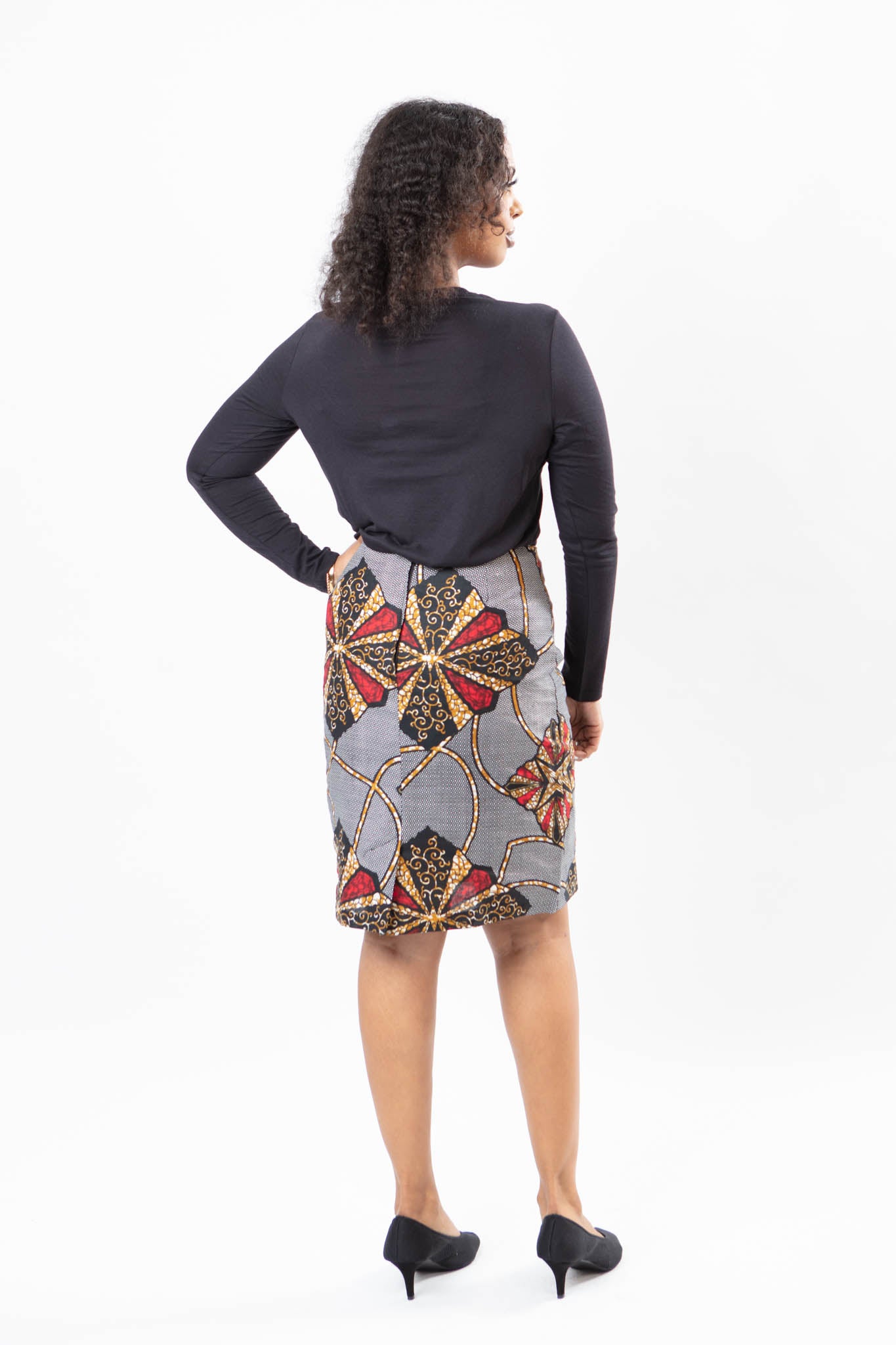 AFRICAN PRINT LADIES DIAMOND FLOWER SKIRT