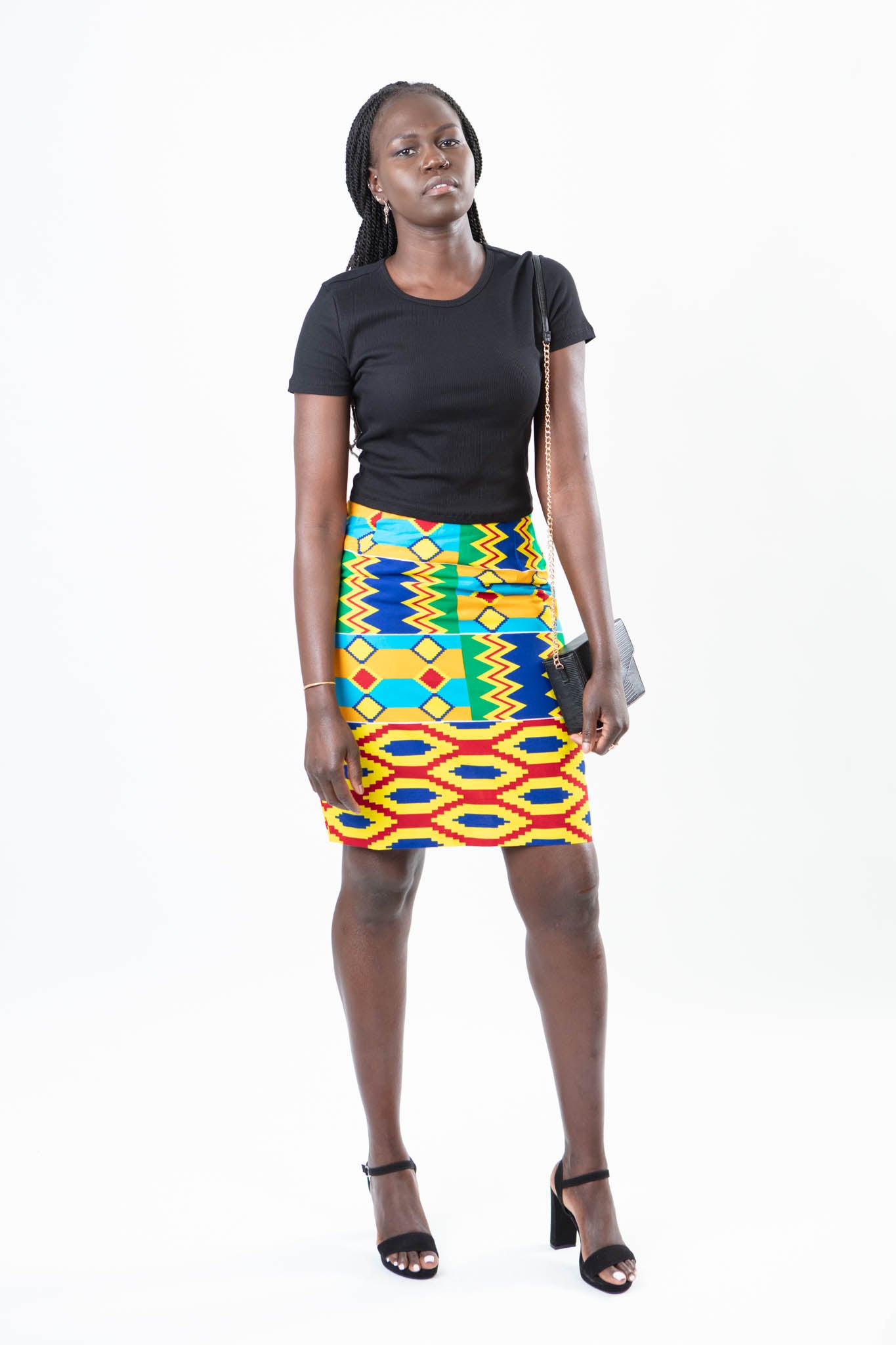 African Print Kente Skirt