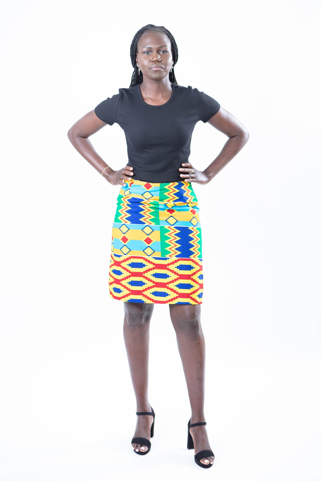 African Print Kente Skirt