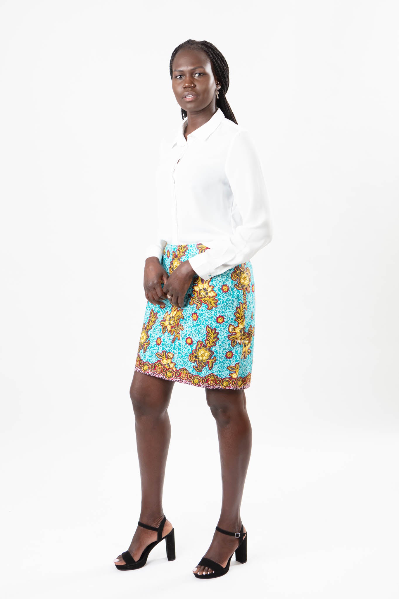 African Print Batik Skirt