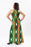 AFRICAN PRINT LADIES GREEN TWO-PIECE