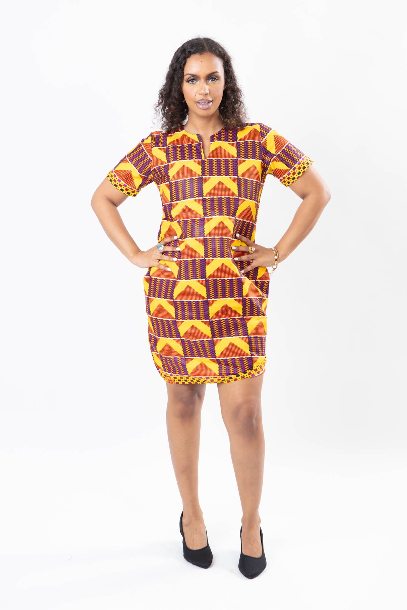 AFRICAN PRINT LADIES ANKARA SHIFT DRESS