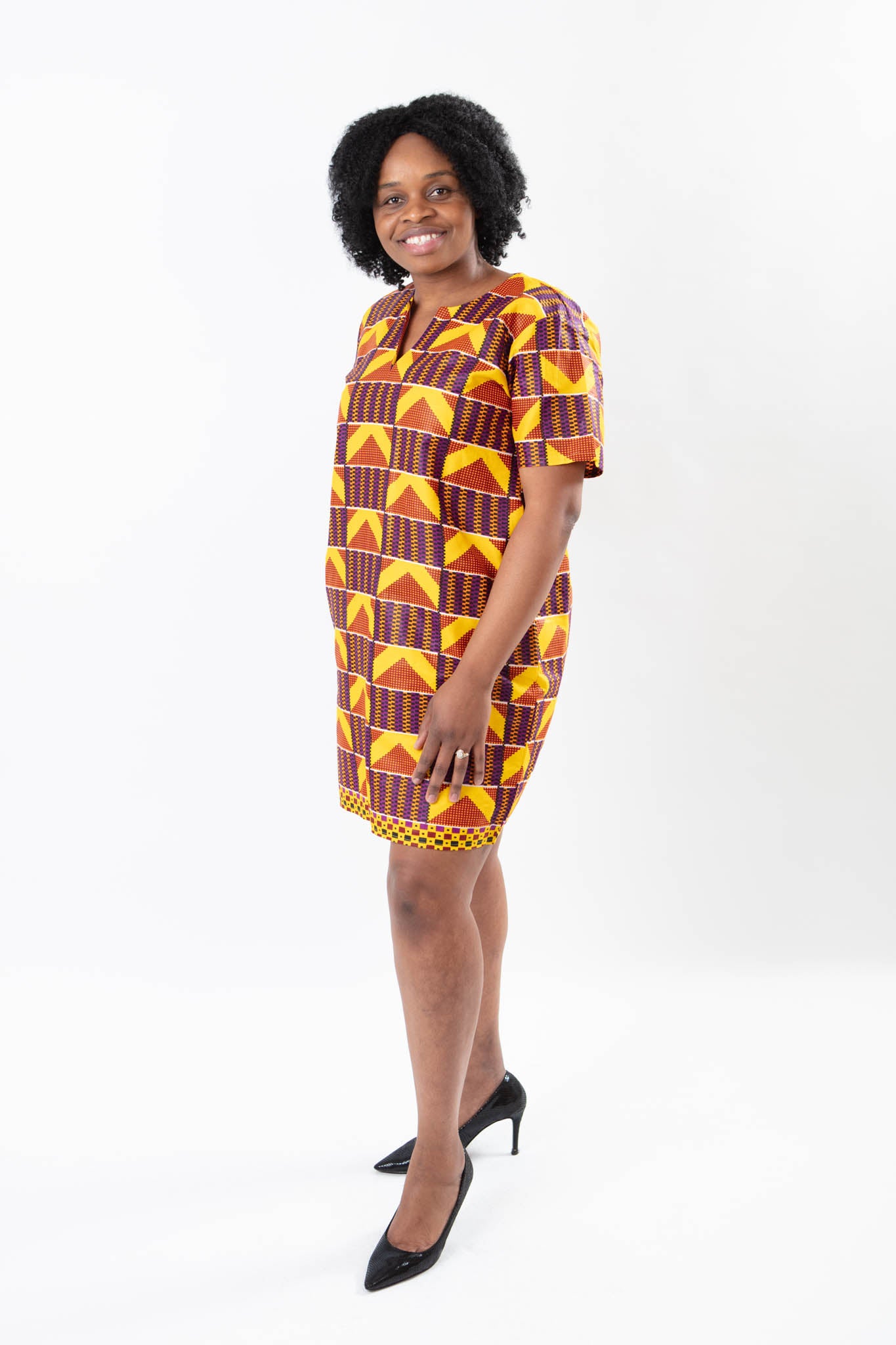 AFRICAN PRINT LADIES ANKARA SHIFT DRESS