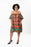 OFF-SHOULDER AFRICAN PRINT ANKARA KNEE-LENGTH DRESS