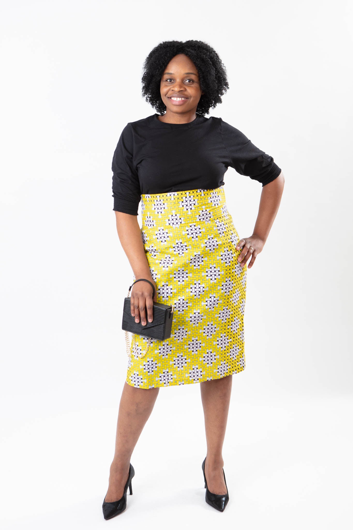 African Print Ladies Ankara High Waist Skirt