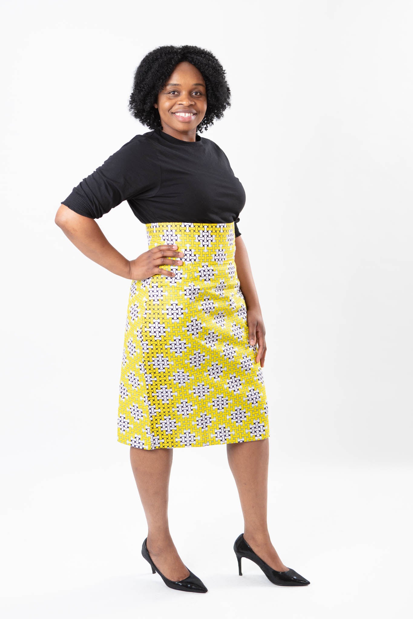 African Print Ladies Ankara High Waist Skirt