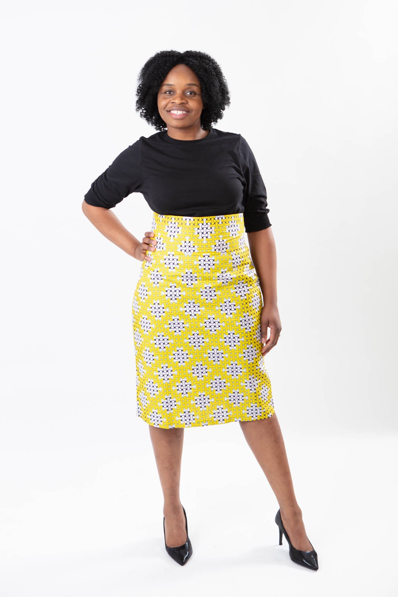 African Print Ladies Ankara High Waist Skirt