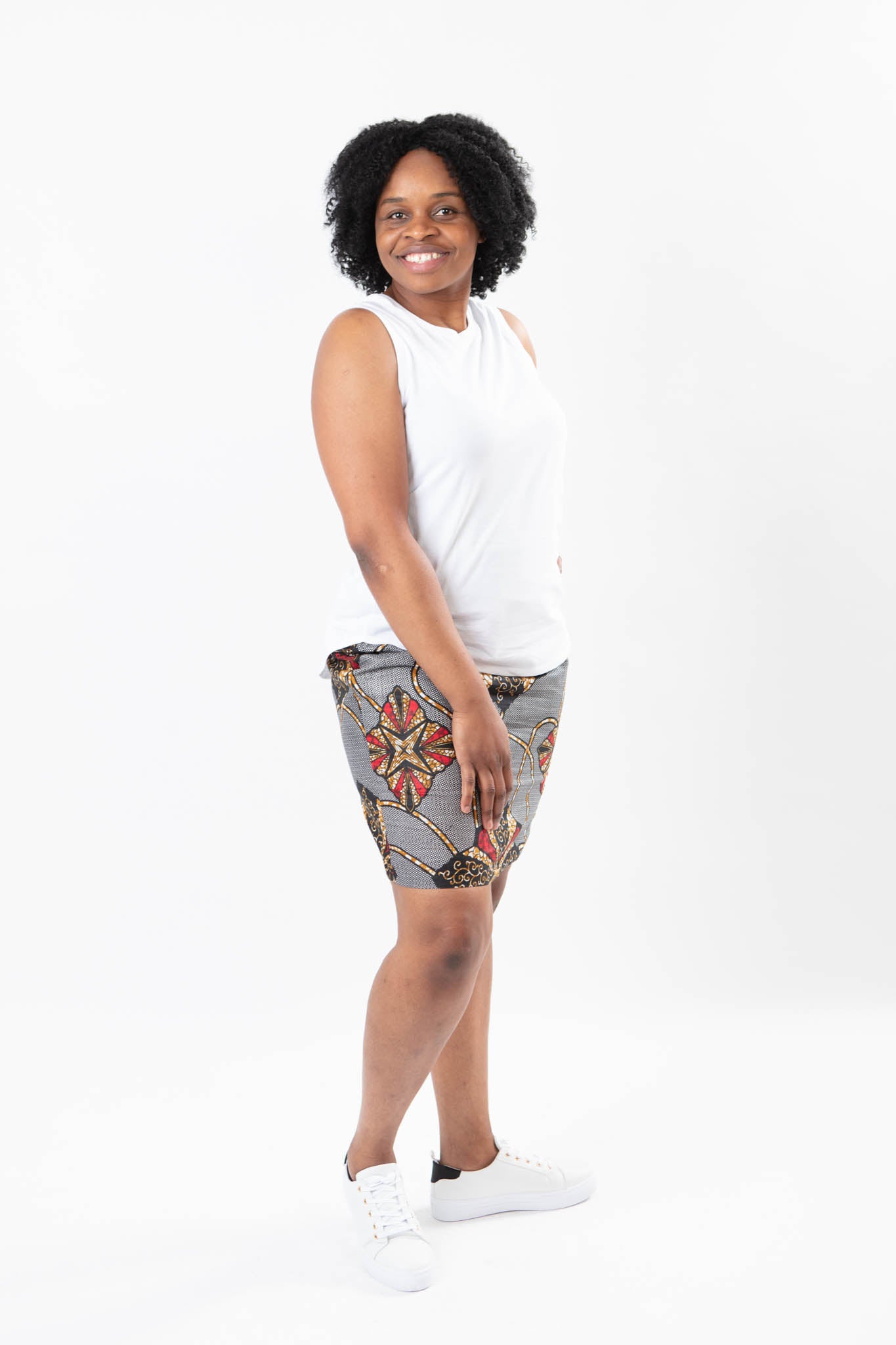 PLUS SIZE AFRICAN PRINT LADIES MINI SKIRT