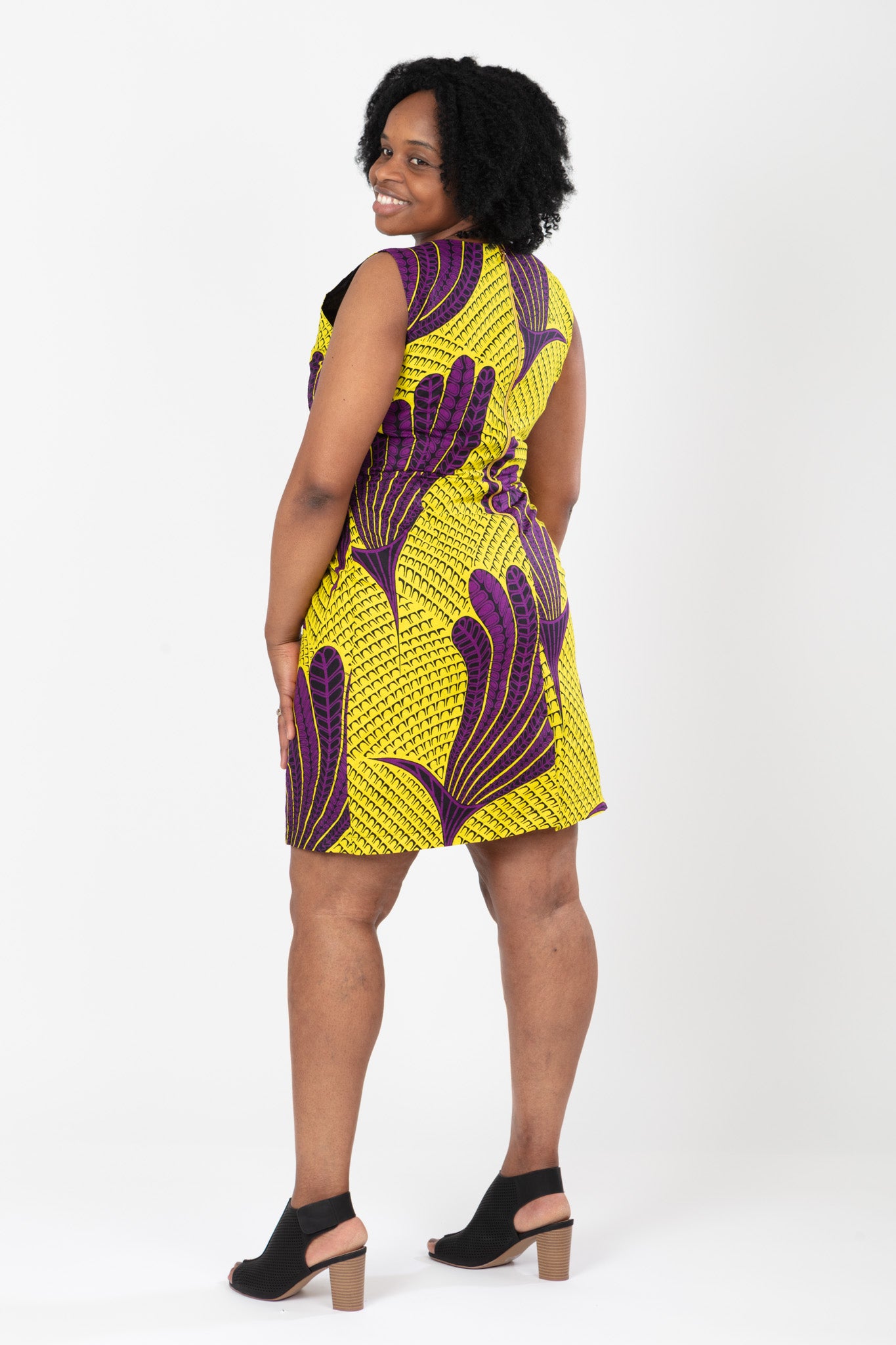 AFRICAN PRINT LADIES COLOURFUL MID ANKARA DRESS