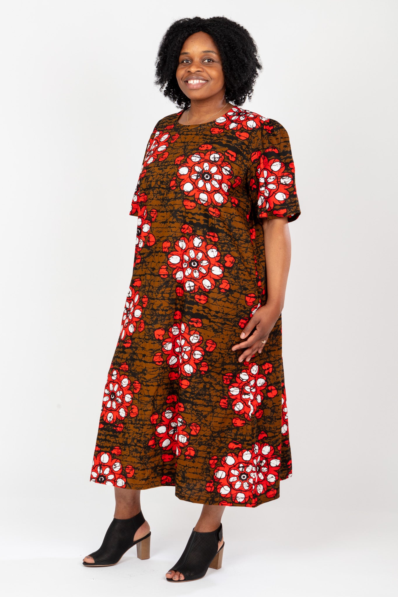 PLUS SIZE AFRICAN PRINT LADIES MAXI ANKARA DRESS