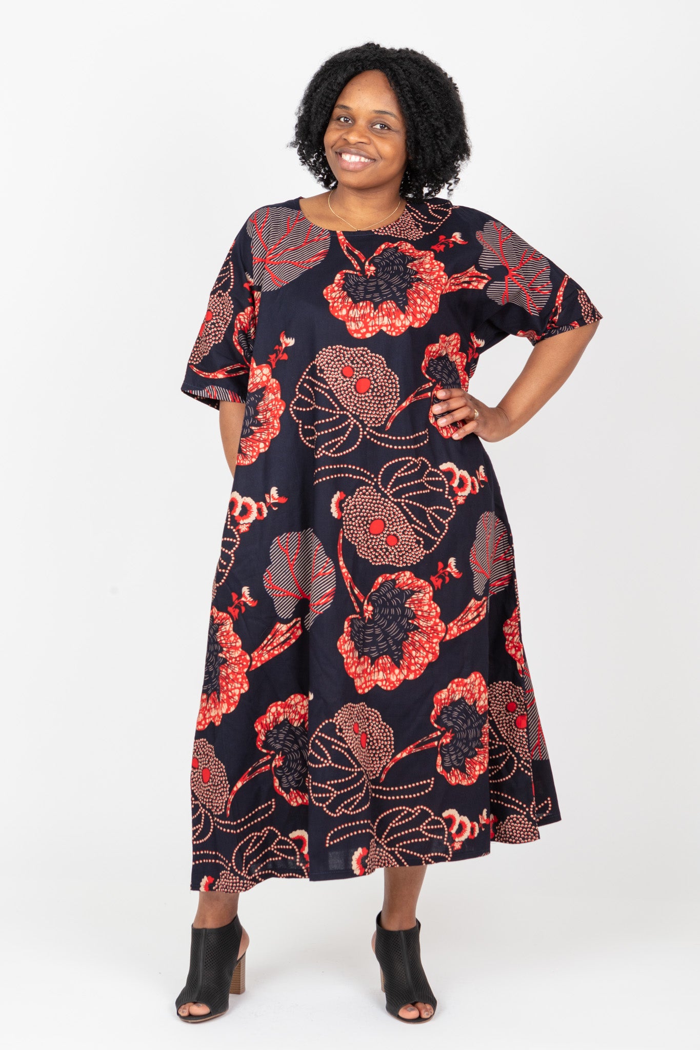 PLUS SIZE AFRICAN PRINT LADIES MAXI ANKARA DRESS