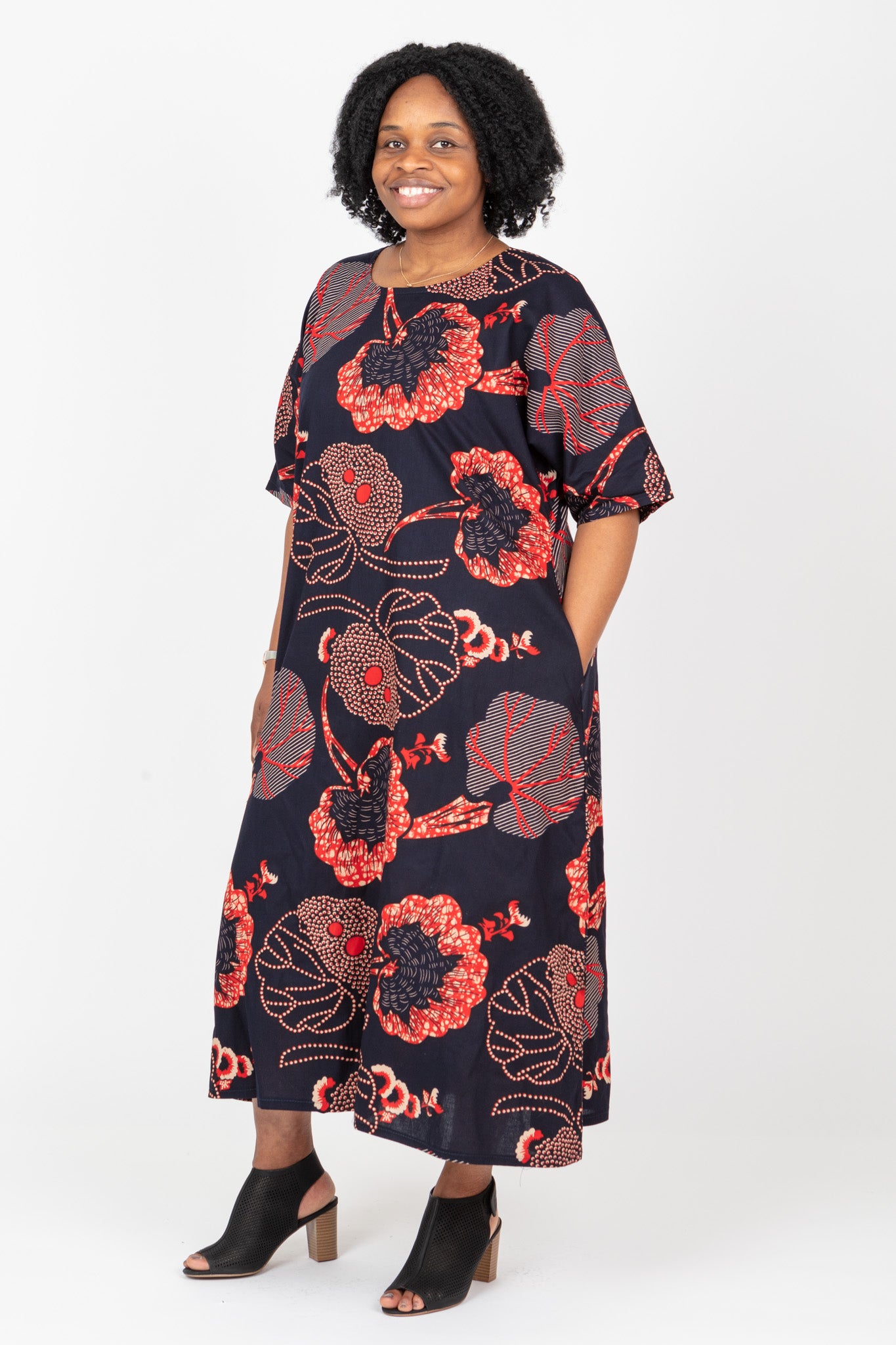 PLUS SIZE AFRICAN PRINT LADIES MAXI ANKARA DRESS