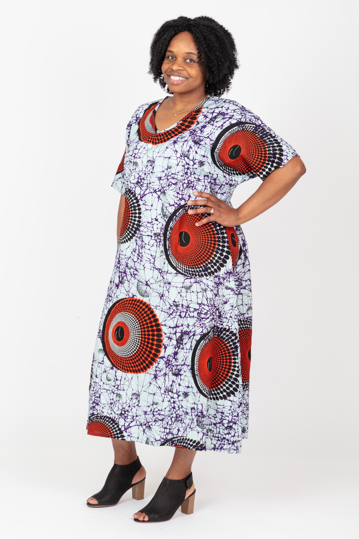 PLUS SIZE AFRICAN PRINT LADIES MAXI ANKARA DRESS