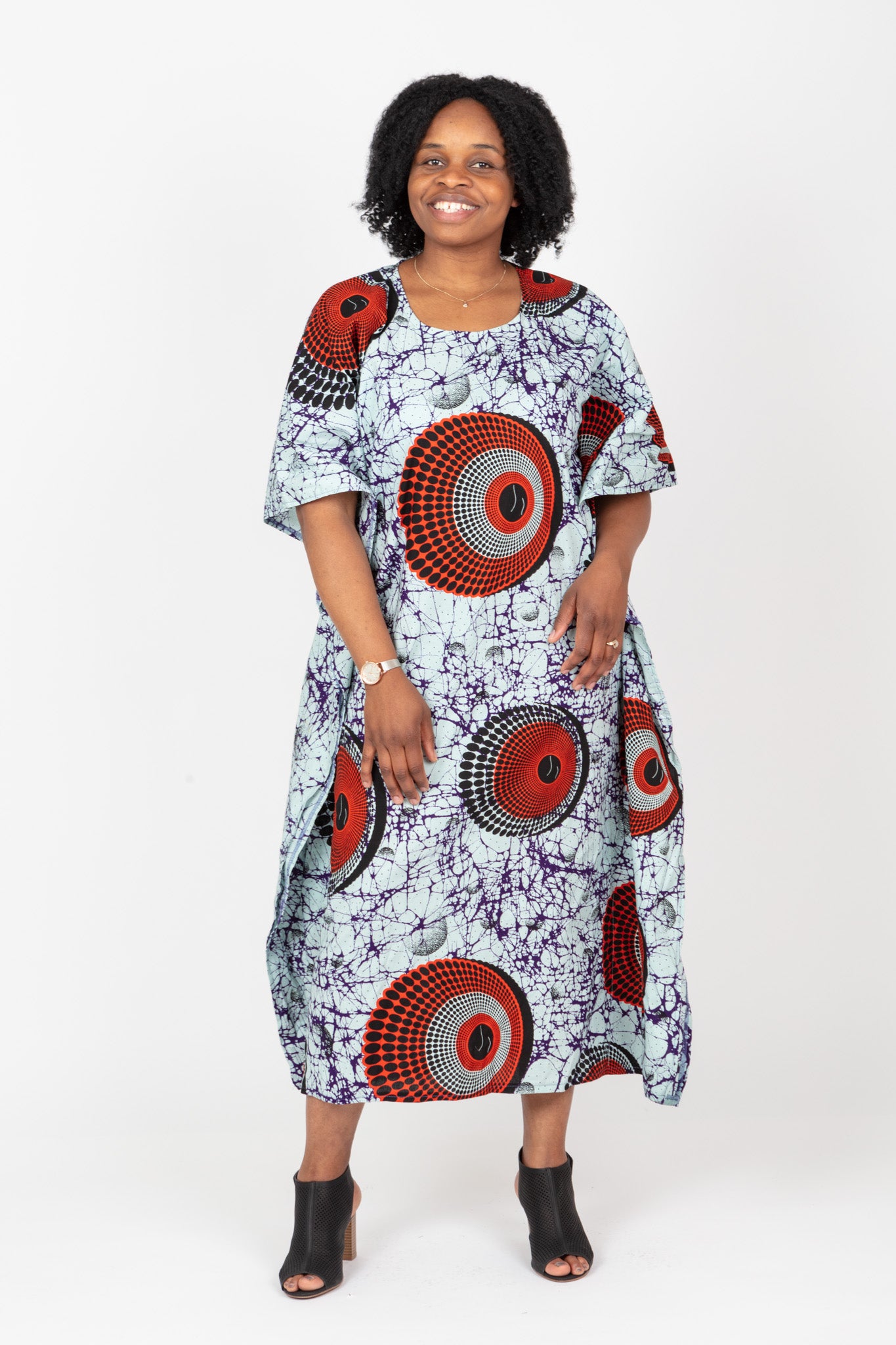 PLUS SIZE AFRICAN PRINT LADIES MAXI ANKARA DRESS