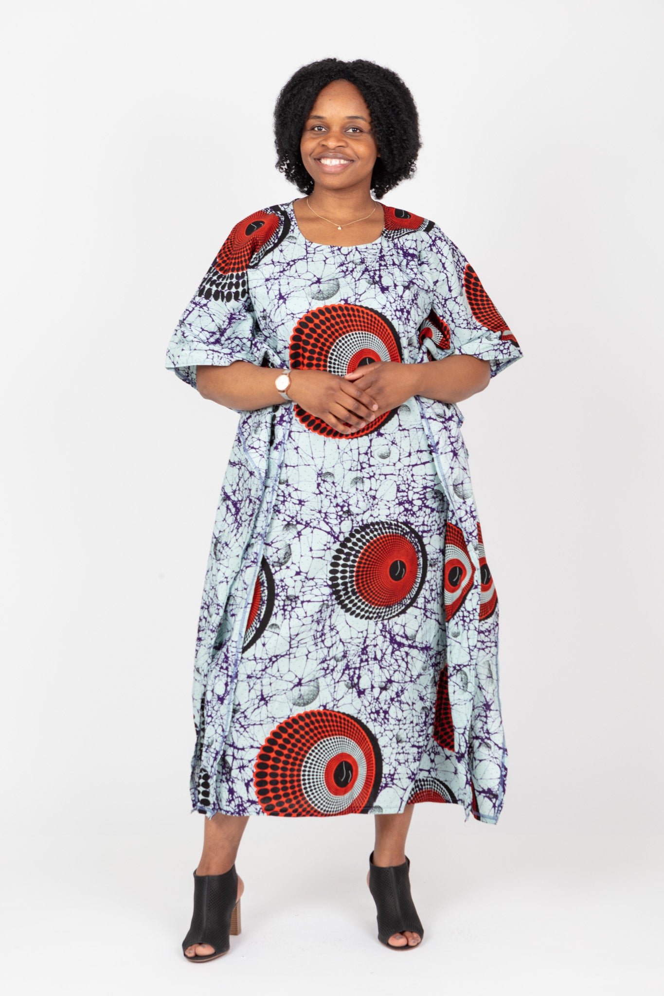 PLUS SIZE AFRICAN PRINT LADIES MAXI ANKARA DRESS