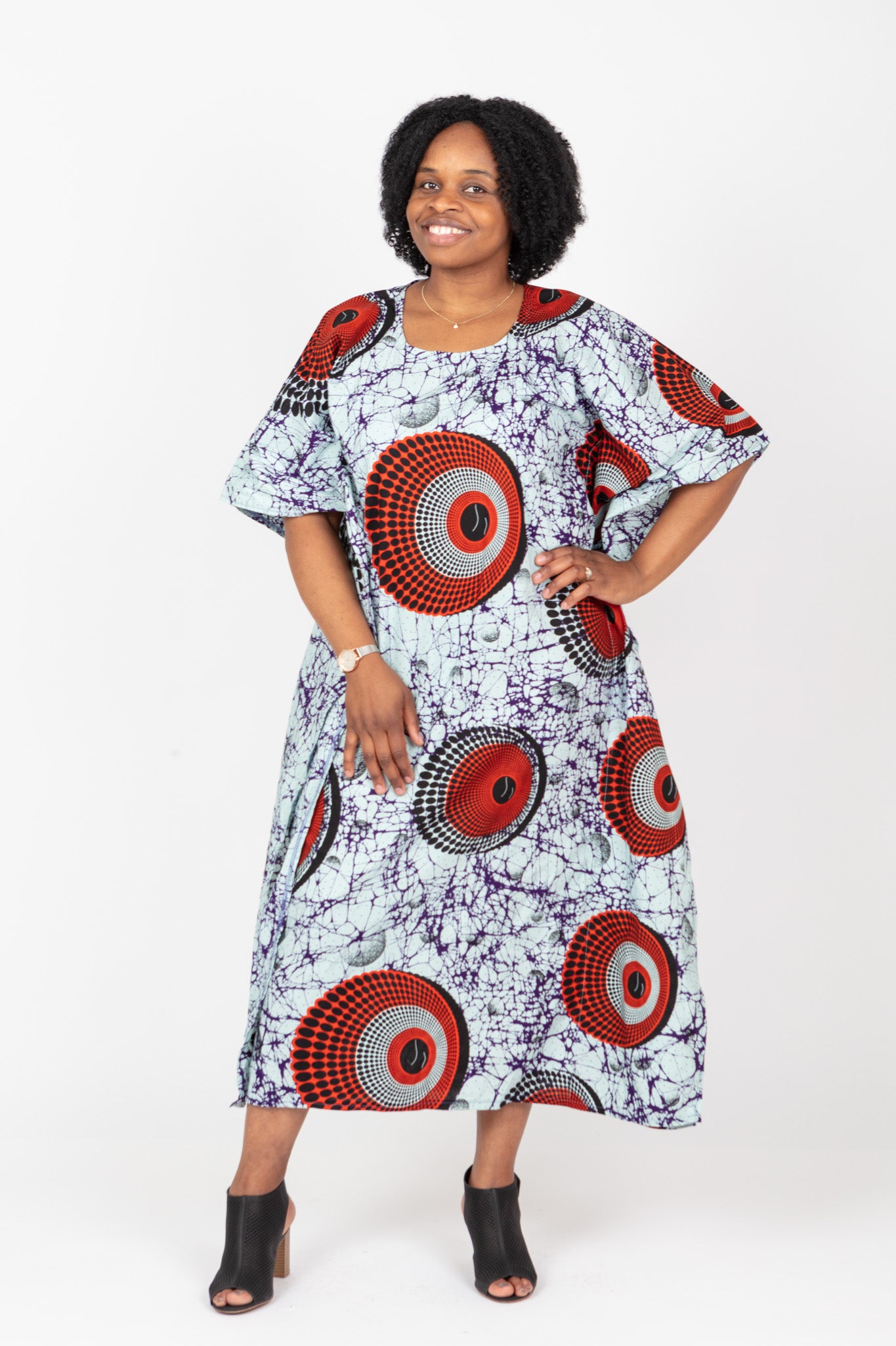 PLUS SIZE AFRICAN PRINT LADIES MAXI ANKARA DRESS