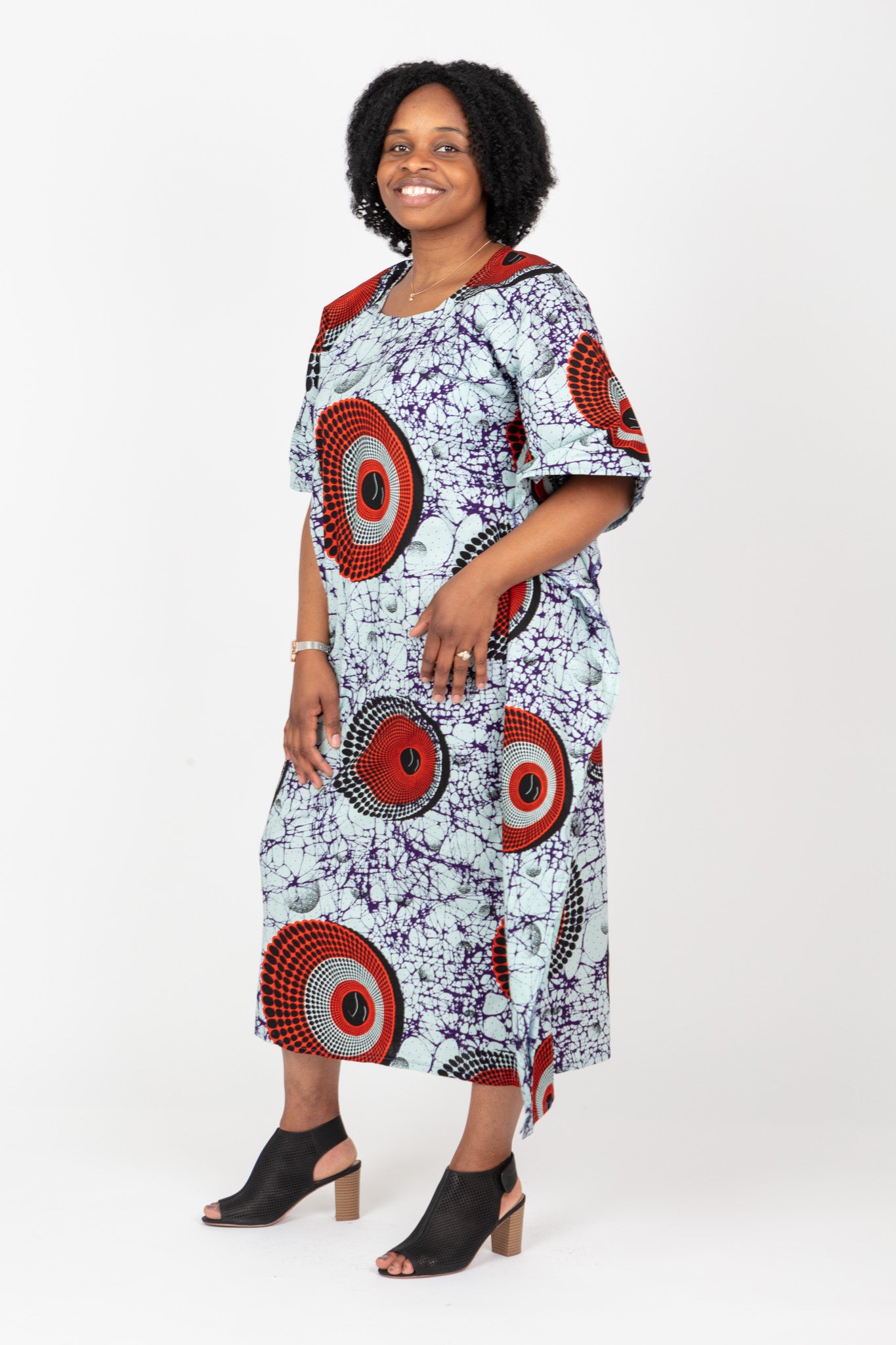 PLUS SIZE AFRICAN PRINT LADIES MAXI ANKARA DRESS