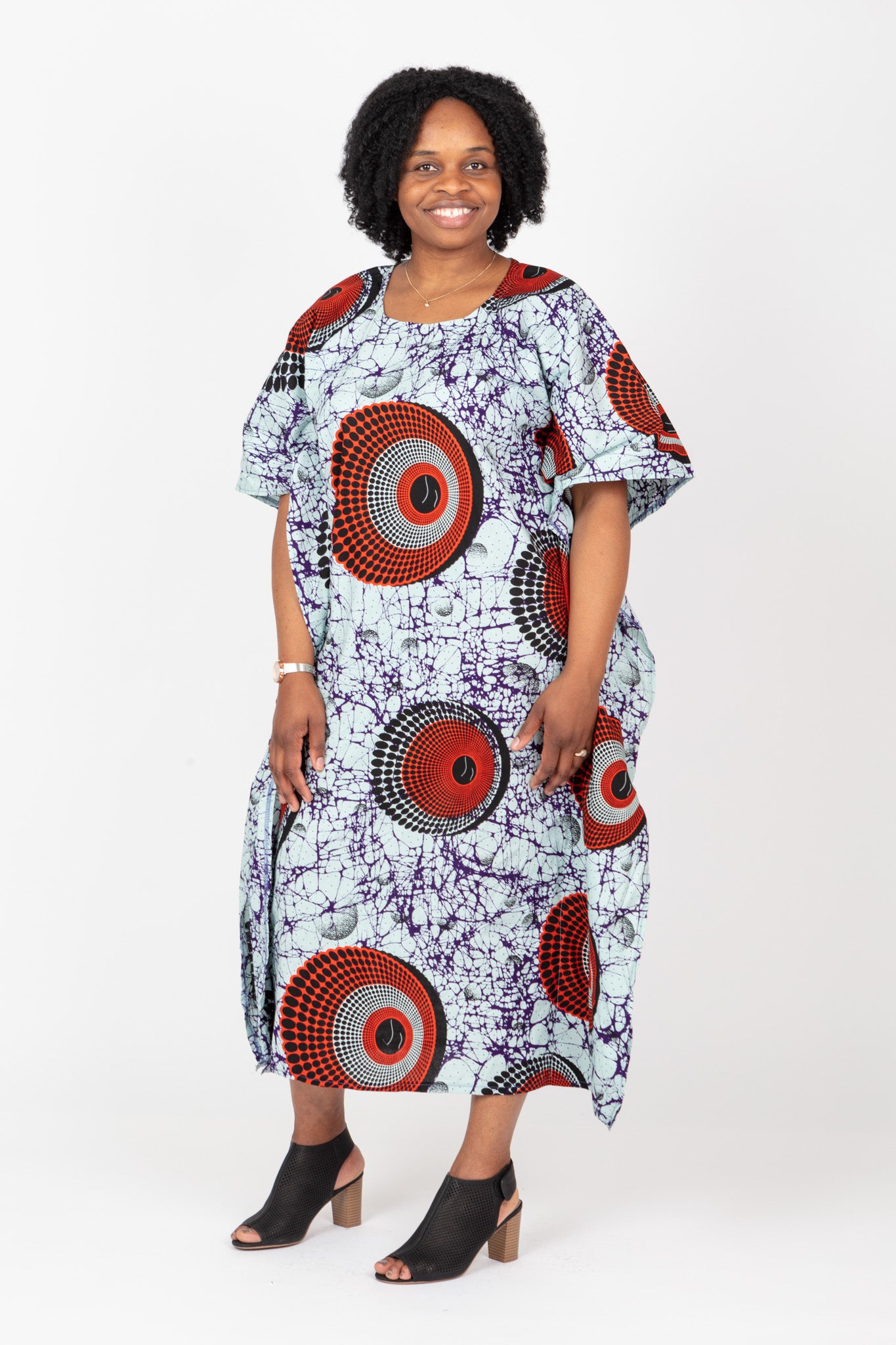 PLUS SIZE AFRICAN PRINT LADIES MAXI ANKARA DRESS