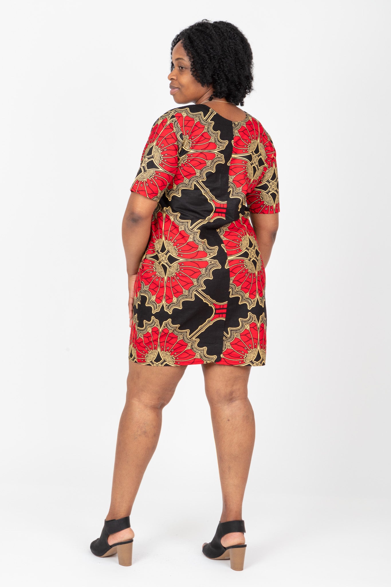 AFRICAN PRINT LADIES COLOURFUL MINI ANKARA DRESS