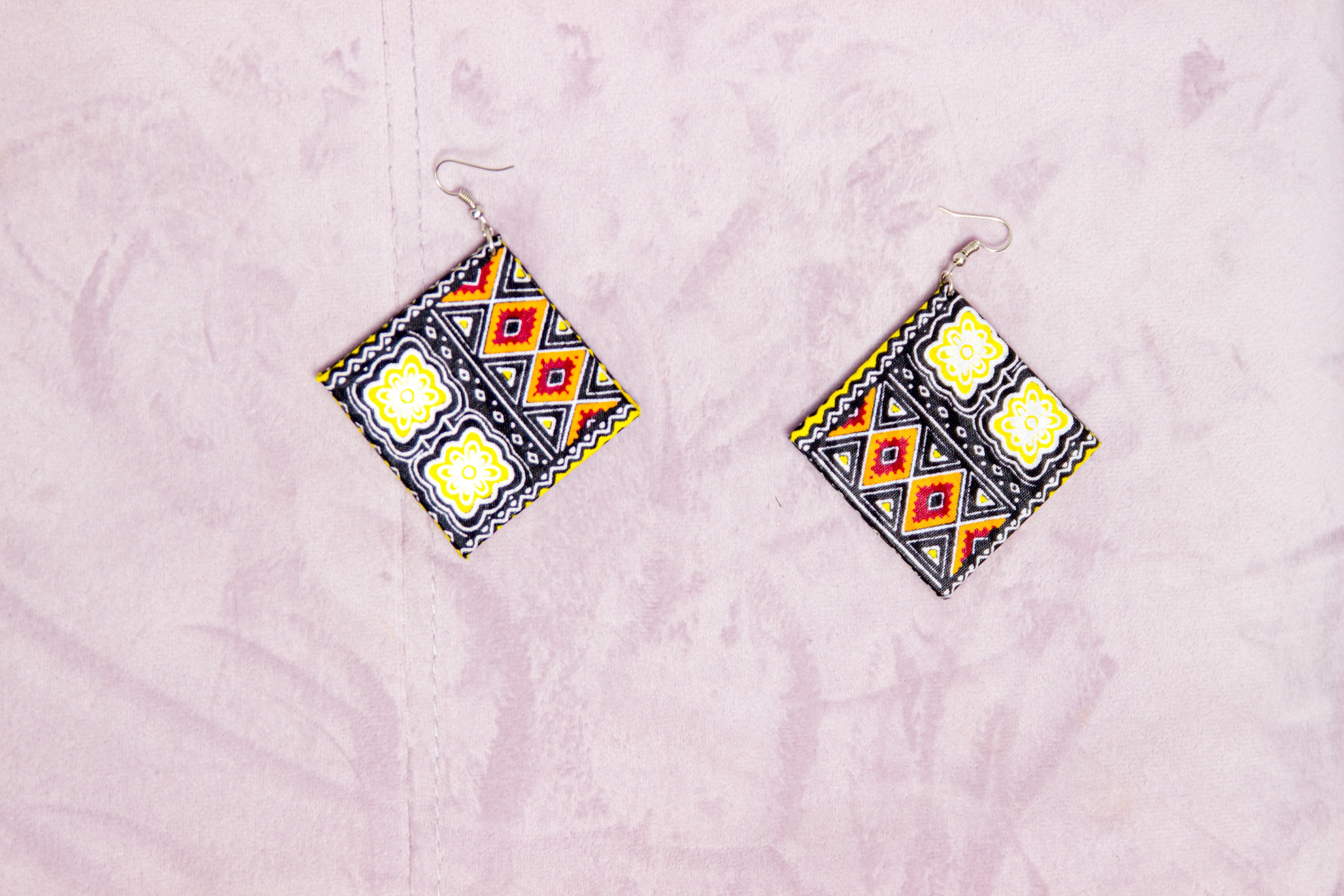 BRINER HANDMADE AFRICAN PRINT EARRINGS - Afreekline