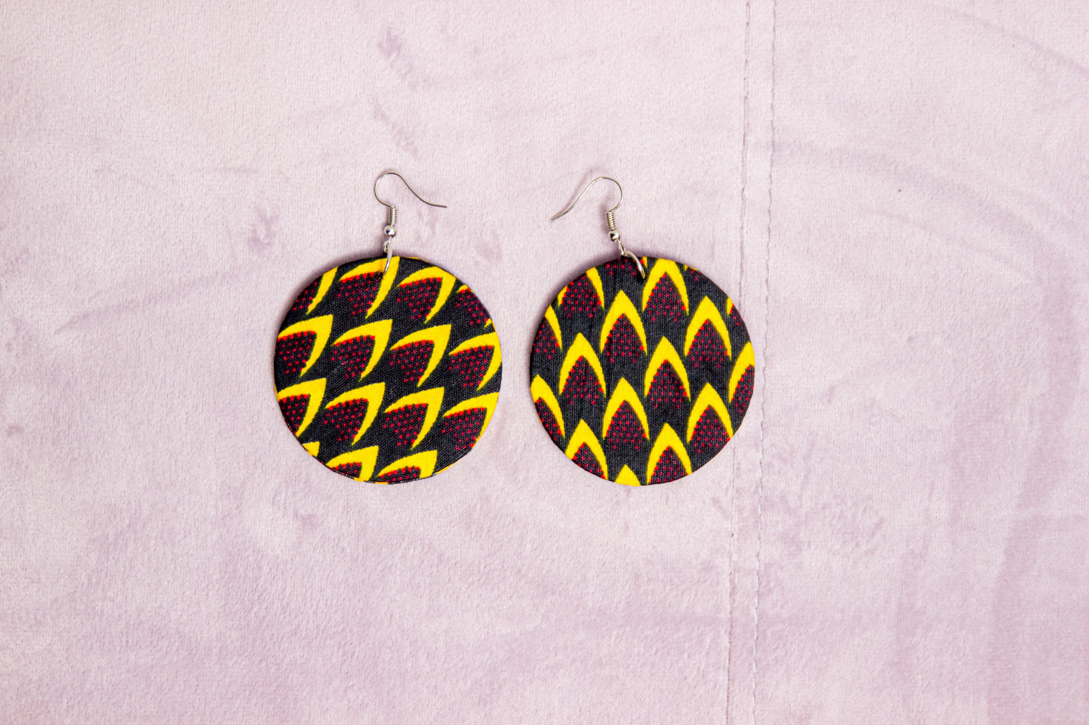 MALWE HANDMADE AFRICAN PRINT EARRINGS - Afreekline