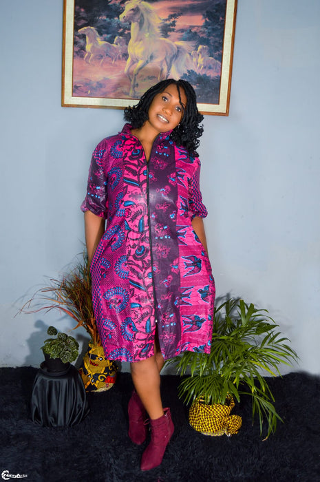 AFRICAN PRINT LADIES ANKARA MID DRESS